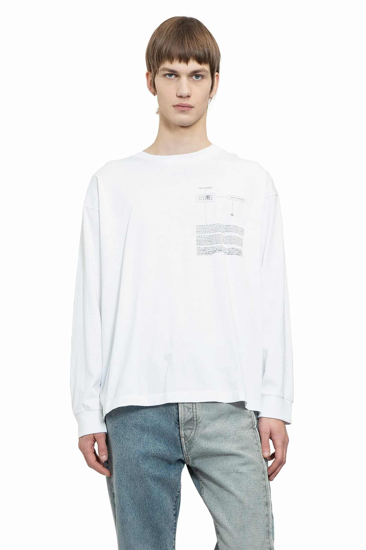 MM6 MAISON MARGIELA MAN WHITE T-SHIRTS & TANK TOPS
