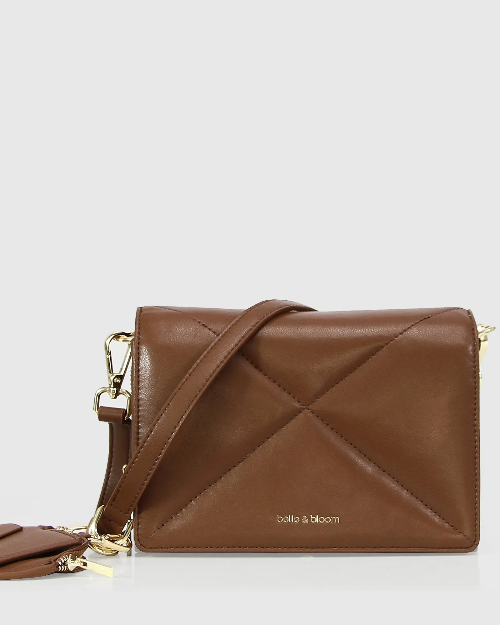 Moonlit Drive Leather Crossbody Bag - Camel