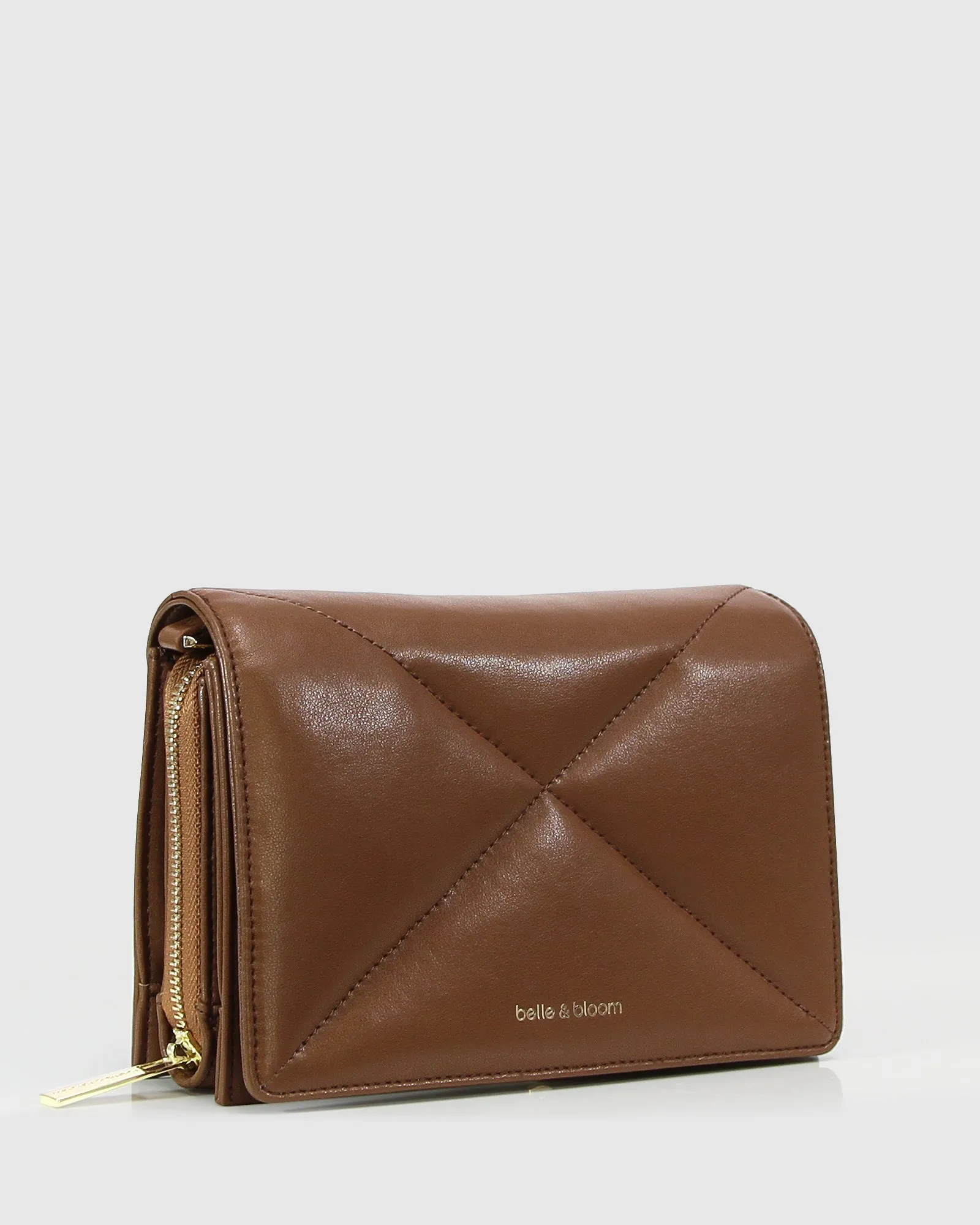 Moonlit Drive Leather Crossbody Bag - Camel