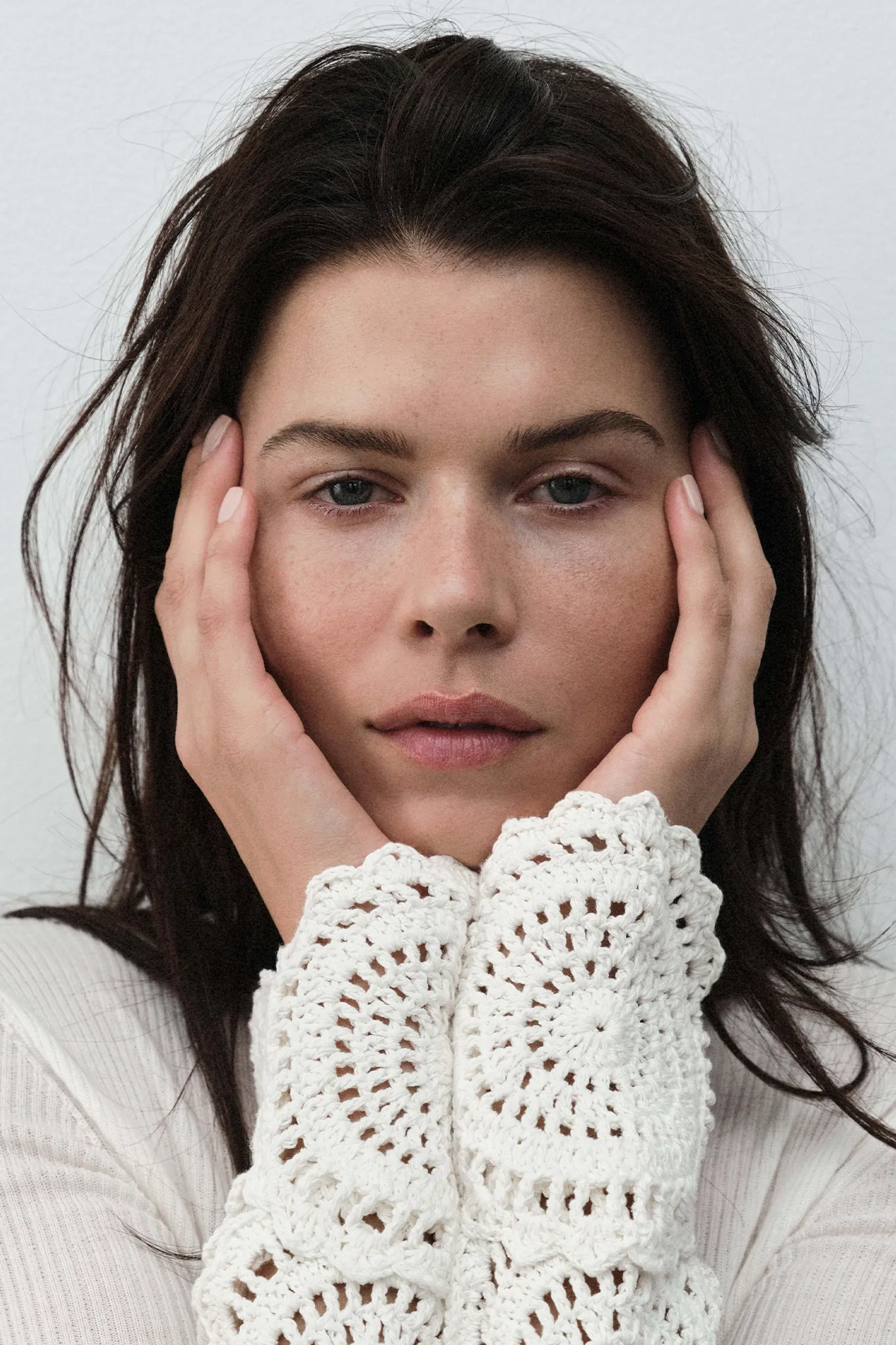 Mosaic Crochet  Detail Knit