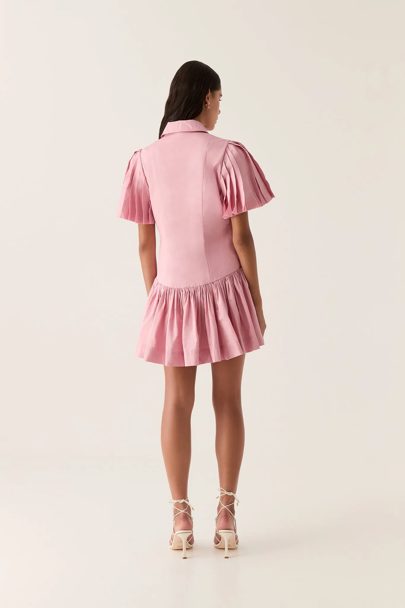 Mythos Pintucked Mini Dress