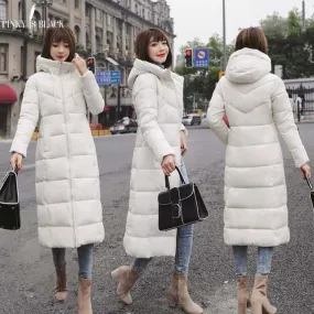 New Arrival Parkas Fashion Coats Women Winter Sweater Fur Collar Hood Warm Cotton Coat Women Clothes