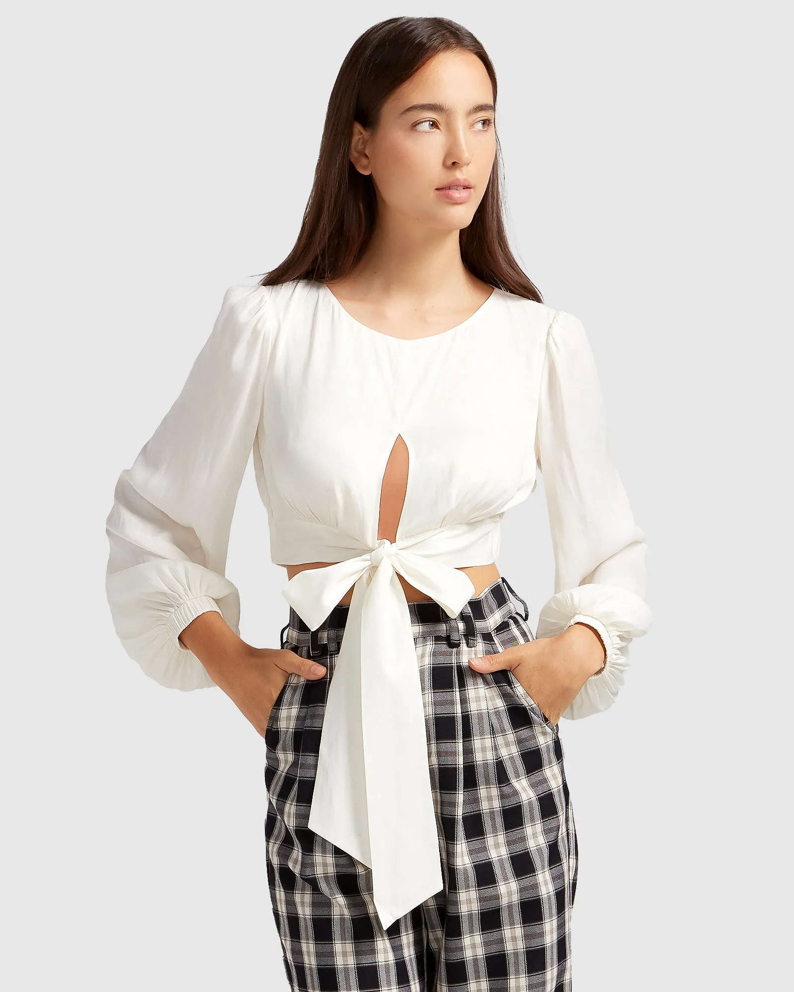 No Way Home Cropped Top - Off-White