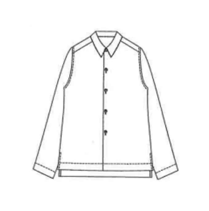 NUNO Overshirt: "Cotton Stem" (Charcoal Gray w/ Amber Embroidery, S/M)