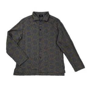 NUNO Overshirt: "Cotton Stem" (Charcoal Gray w/ Amber Embroidery, S/M)