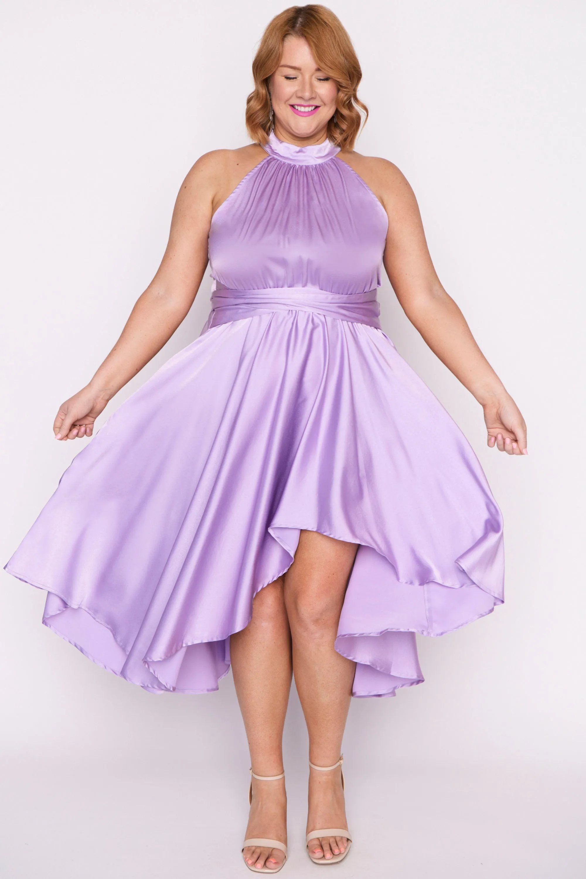 Oceania Purple Rose Party Dress