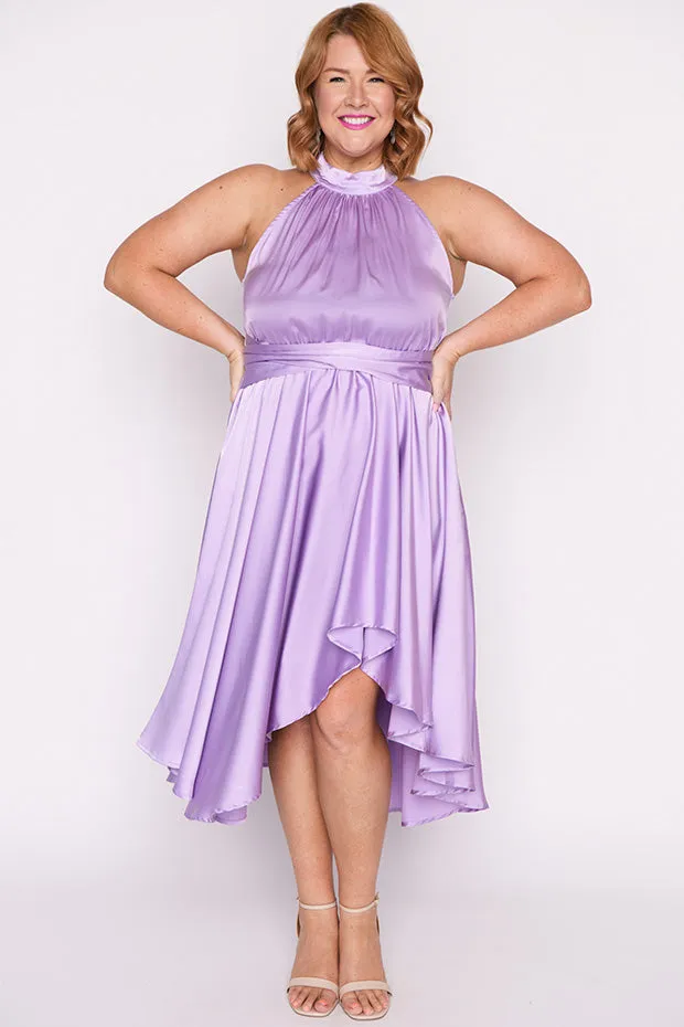 Oceania Purple Rose Party Dress