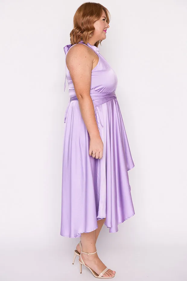Oceania Purple Rose Party Dress