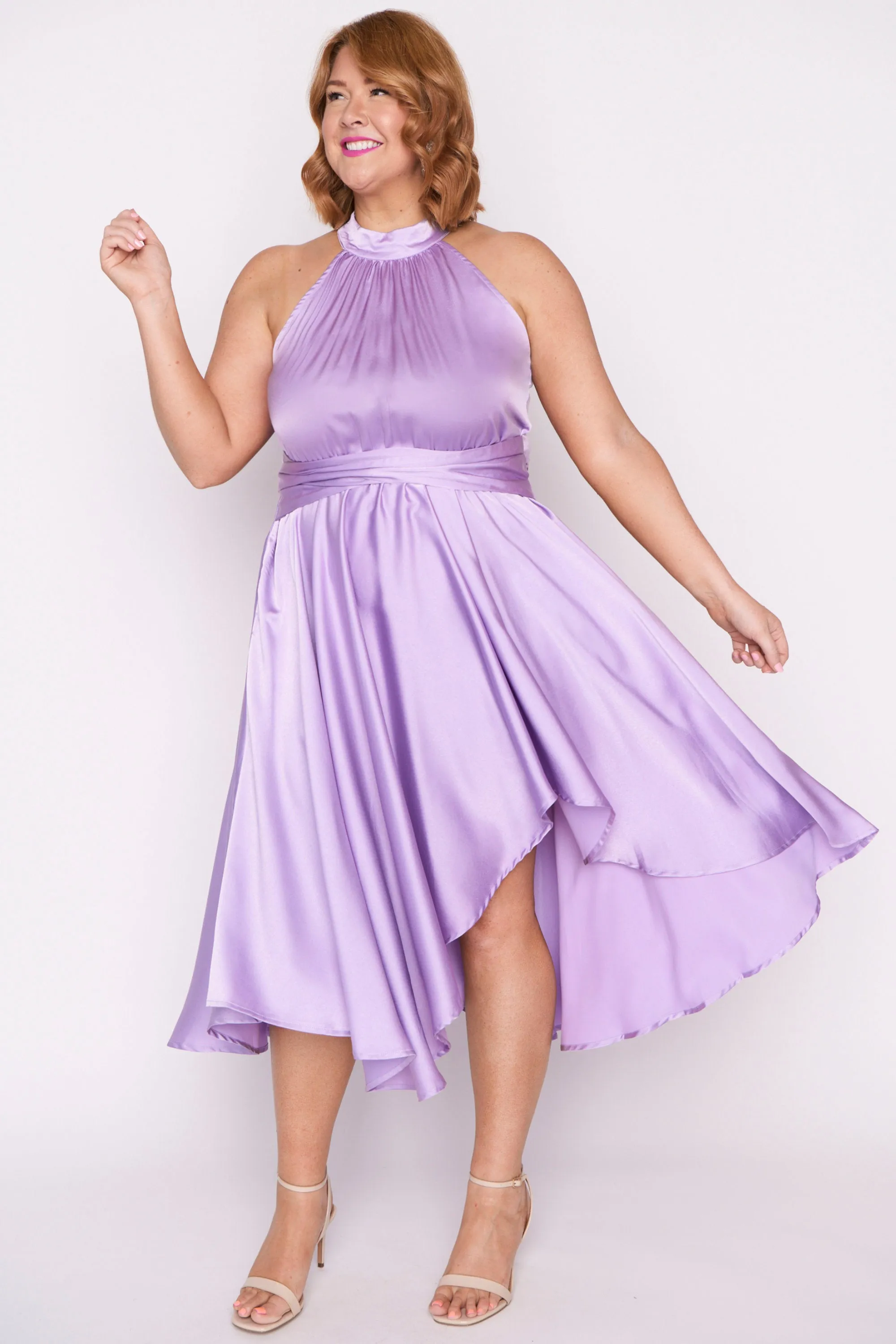 Oceania Purple Rose Party Dress
