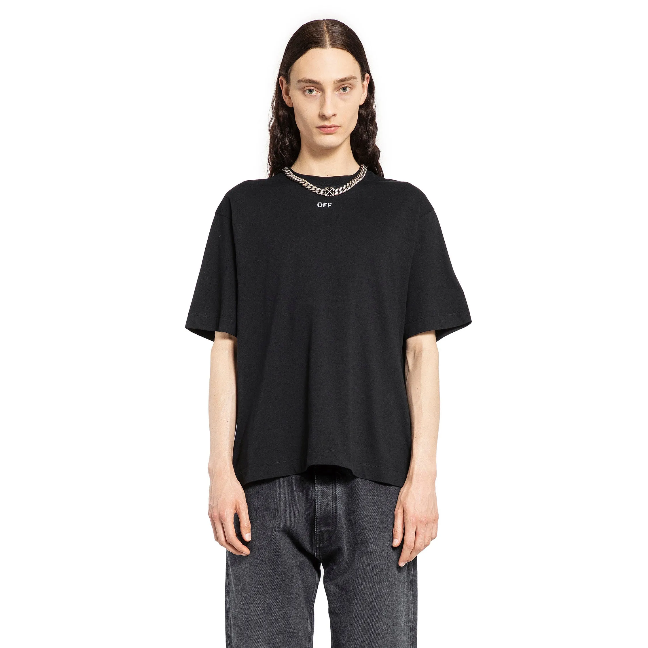 OFF-WHITE MAN BLACK T-SHIRTS & TANK TOPS