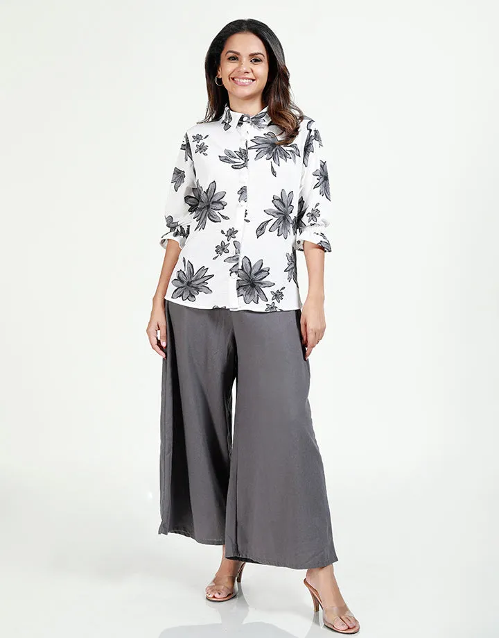 Printed Blouse with ¾ Sleeves