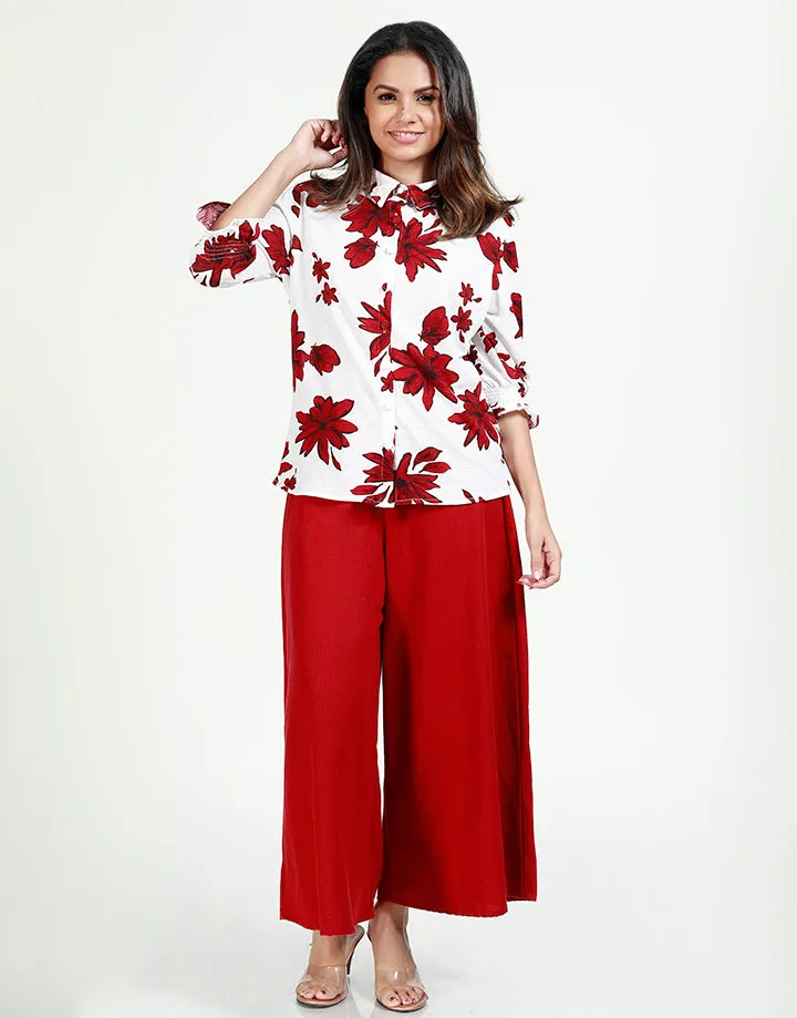 Printed Blouse with ¾ Sleeves