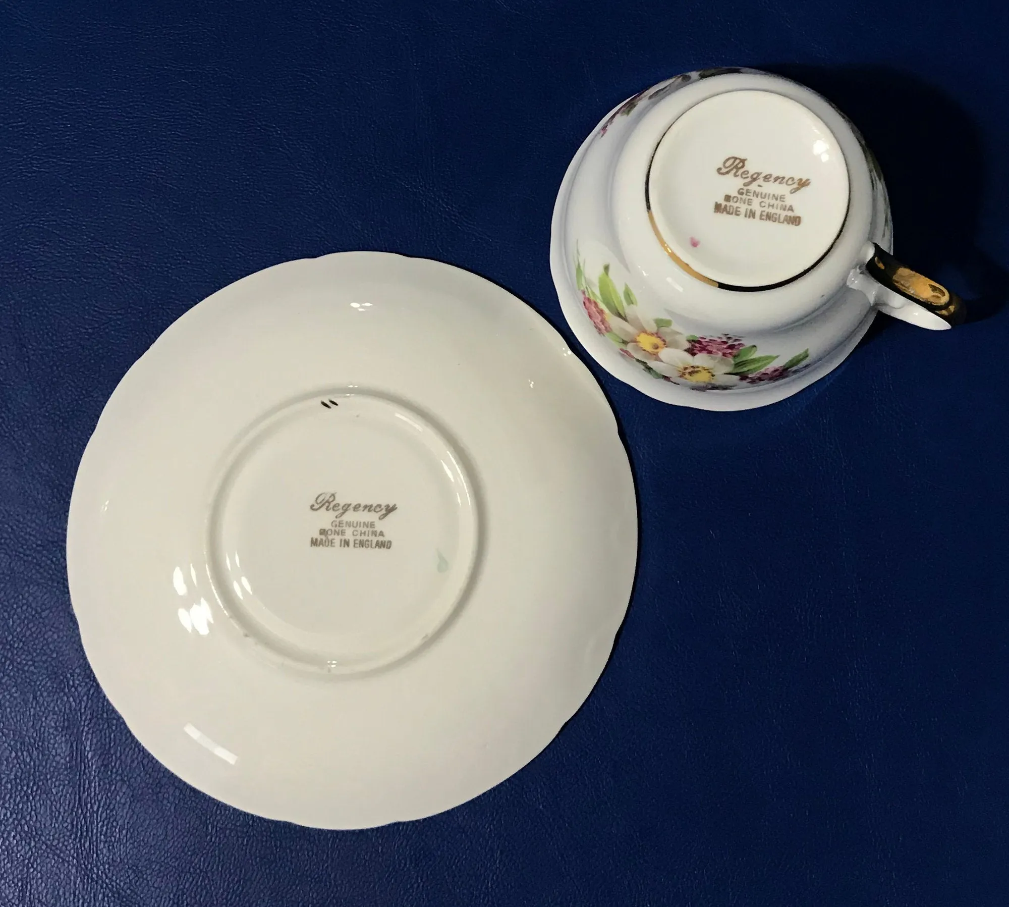 Regency Bone China Floral Cup and Saucer