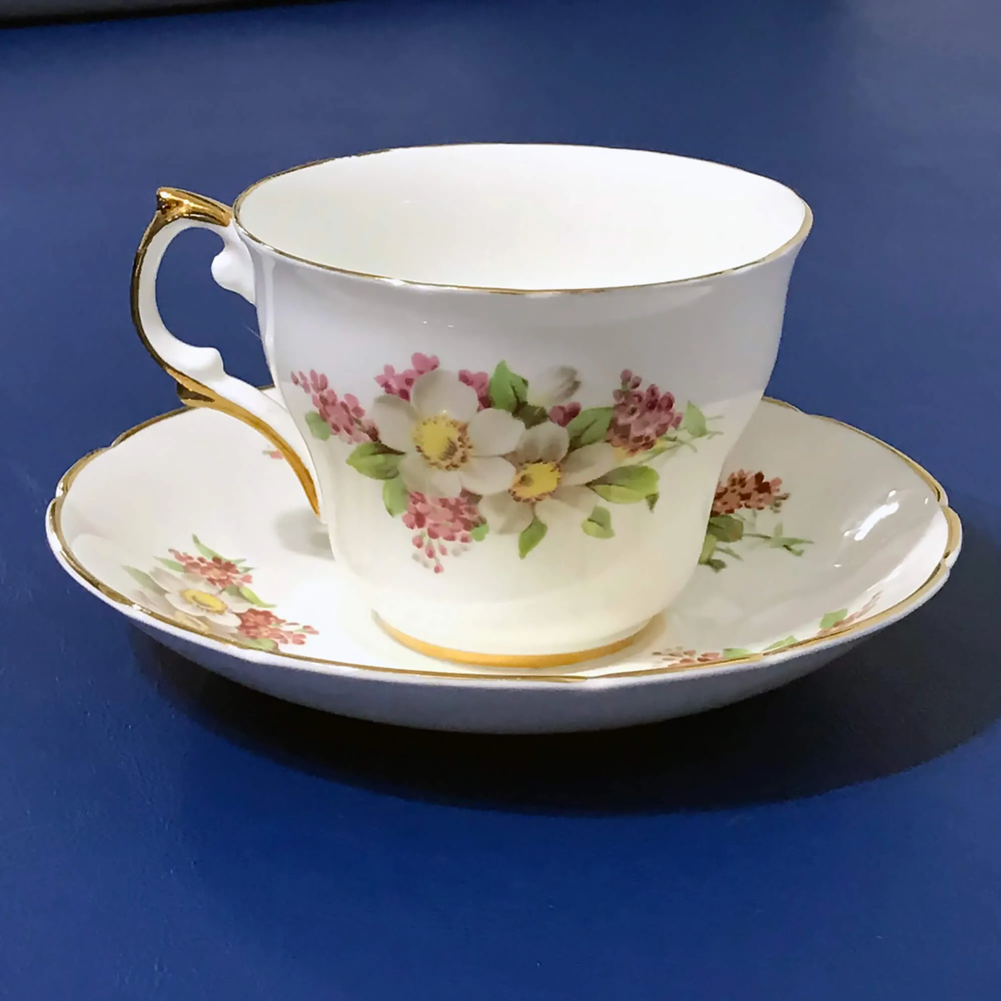 Regency Bone China Floral Cup and Saucer