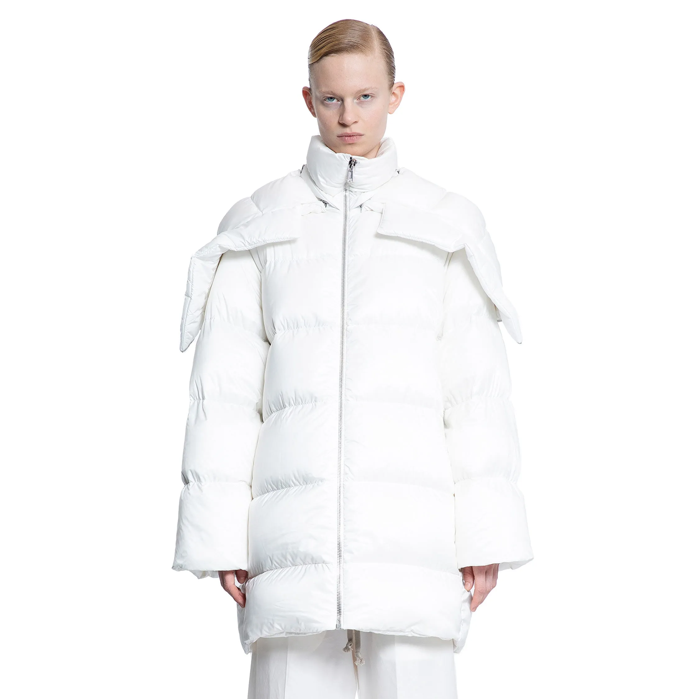 RICK OWENS WOMAN WHITE COATS