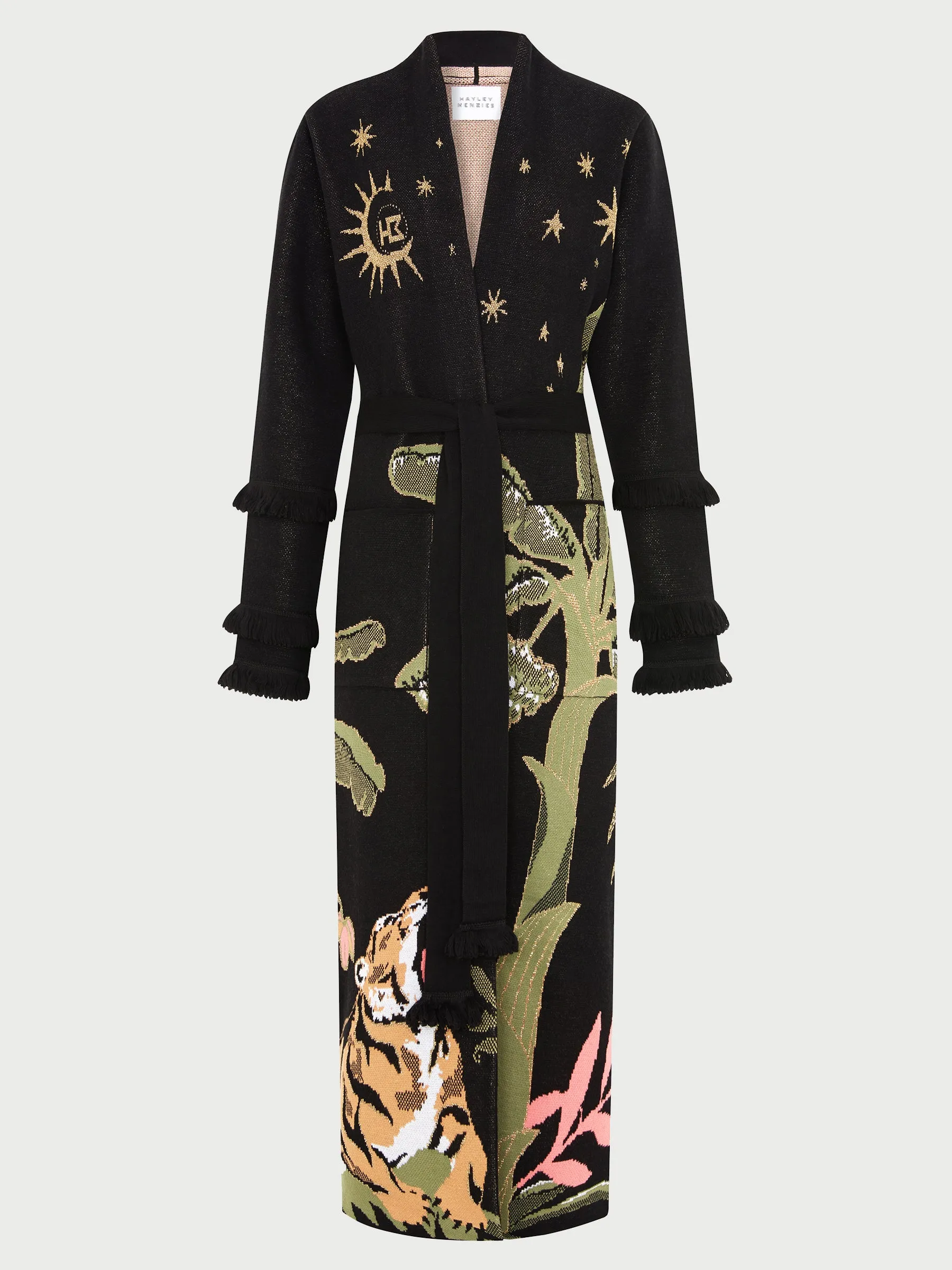Roaring Tiger Cotton Jacquard Duster Black