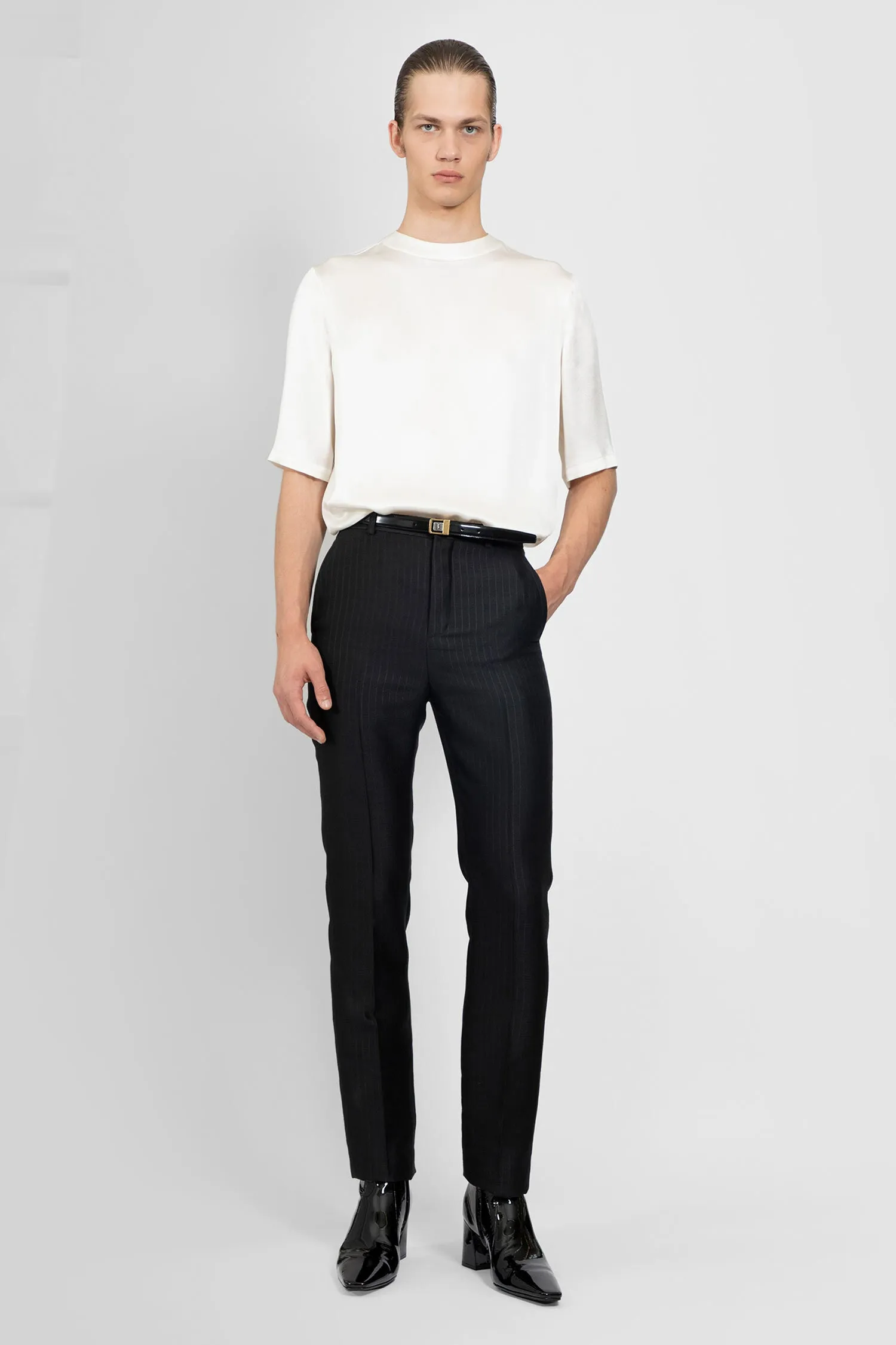 SAINT LAURENT MAN WHITE T-SHIRTS & TANK TOPS