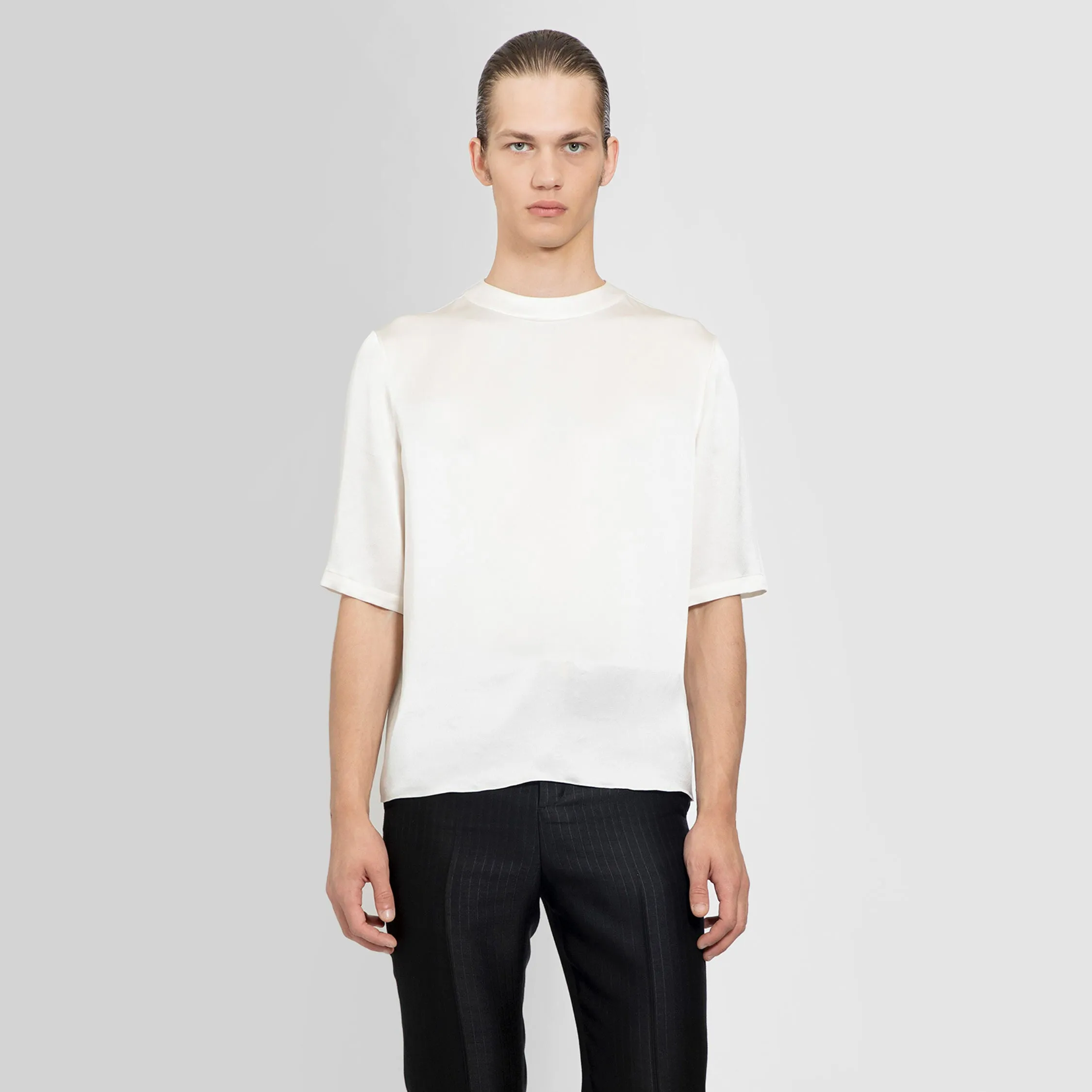 SAINT LAURENT MAN WHITE T-SHIRTS & TANK TOPS