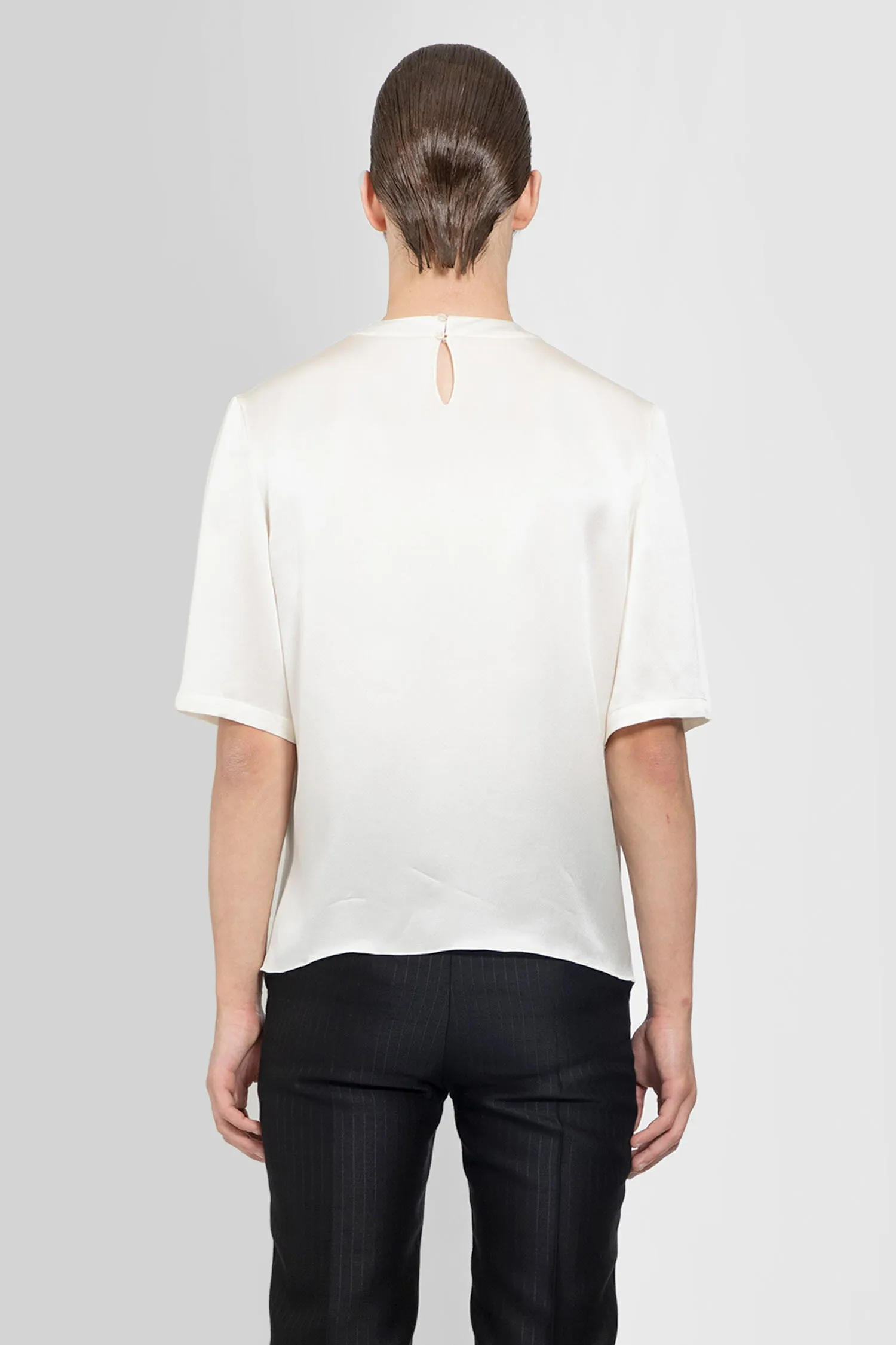 SAINT LAURENT MAN WHITE T-SHIRTS & TANK TOPS