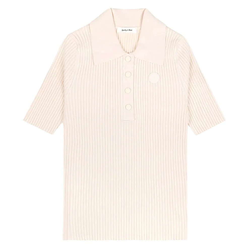 SPORTY & RICH WOMEN'S SRHWC RIBBED POLO