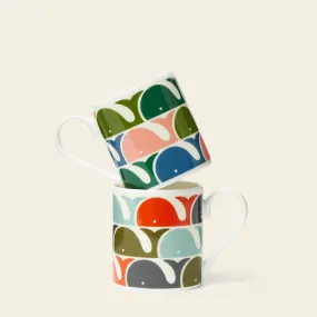 Standard Mug Set of 2 - Whale Print
