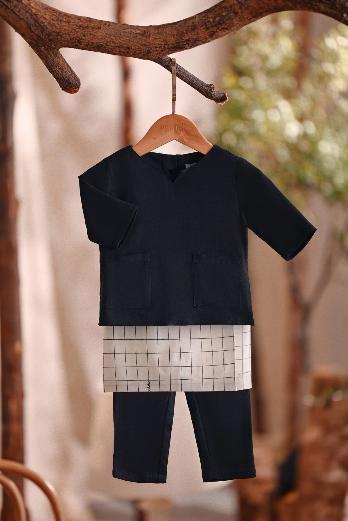 The Bayu Babies Kurta - Black