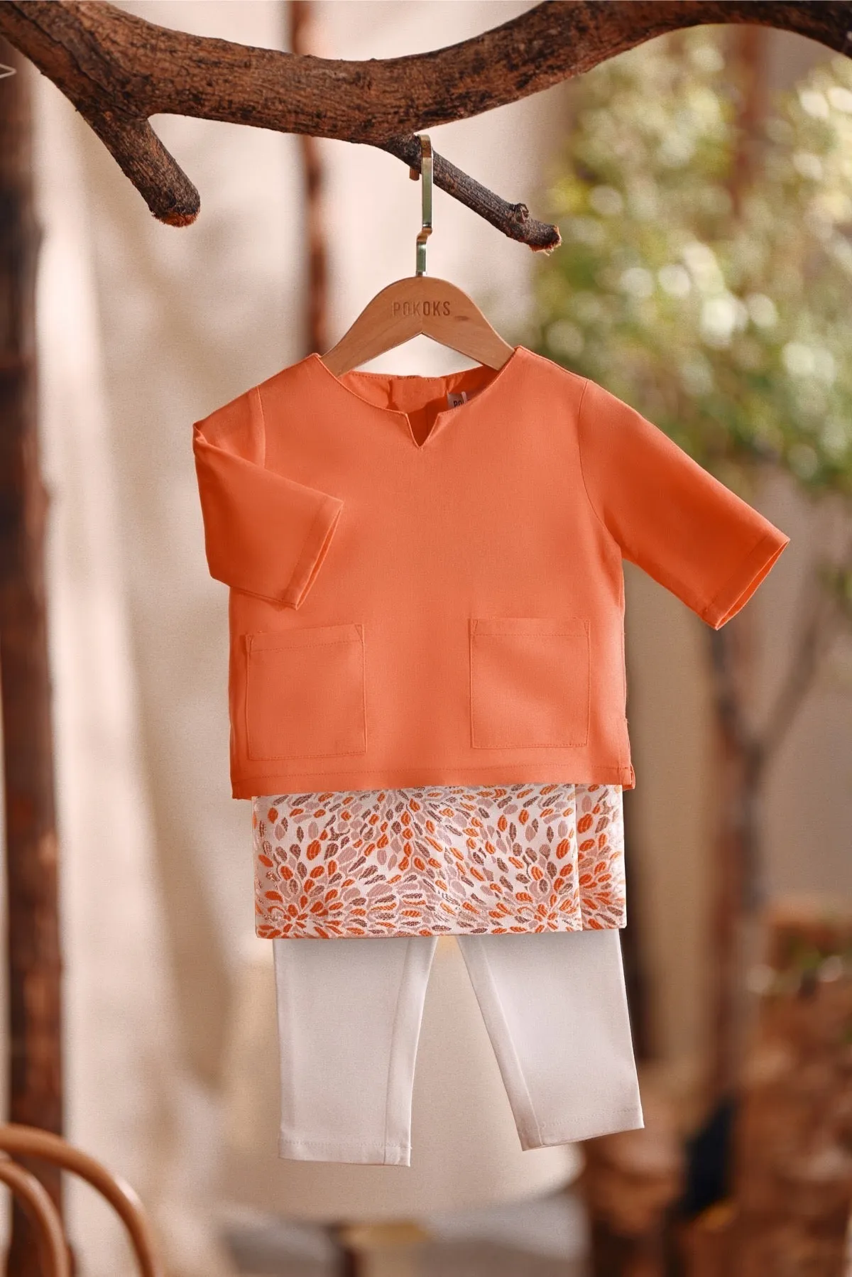 The Bayu Babies Kurta - Orange