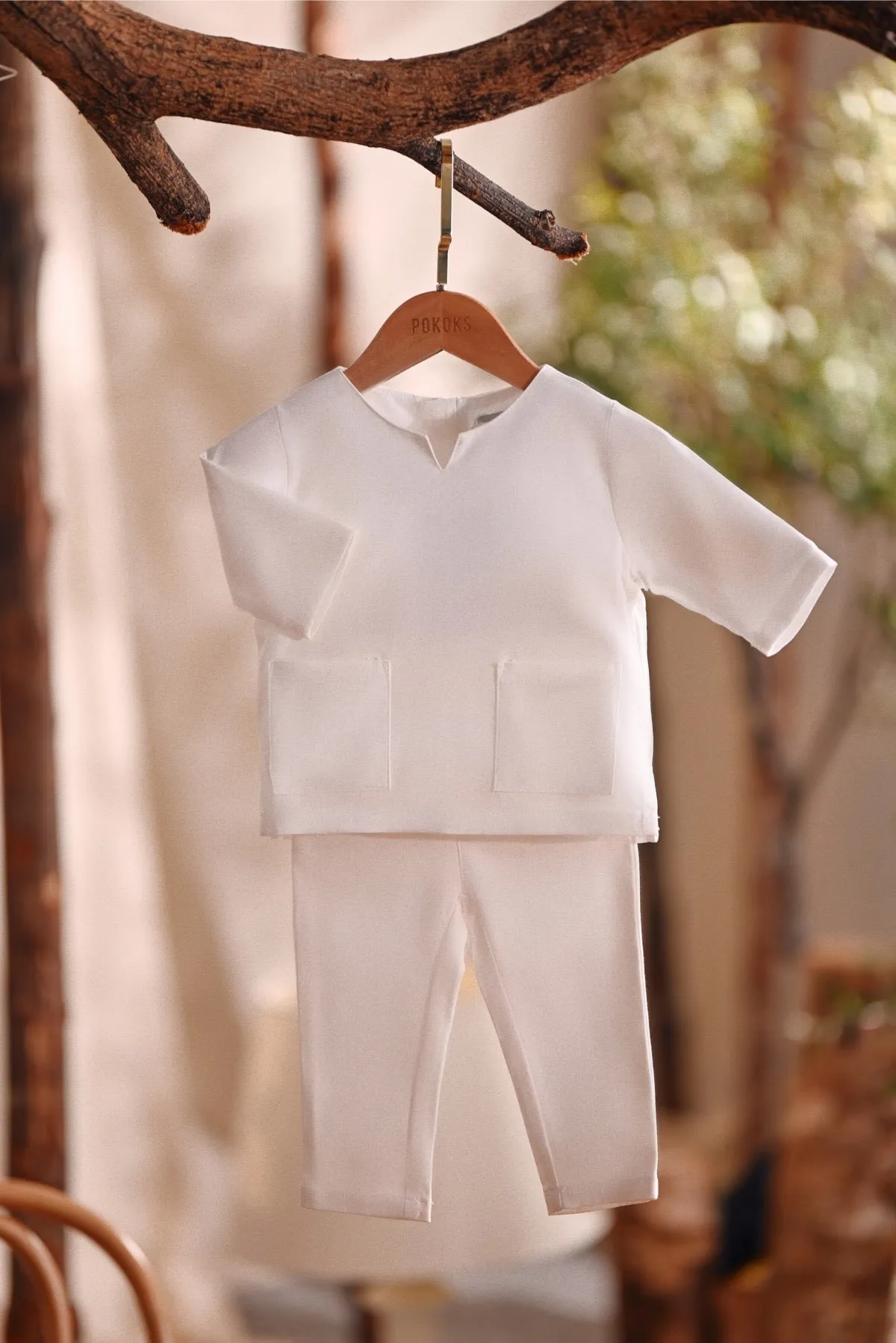 The Bayu Babies Kurta - White