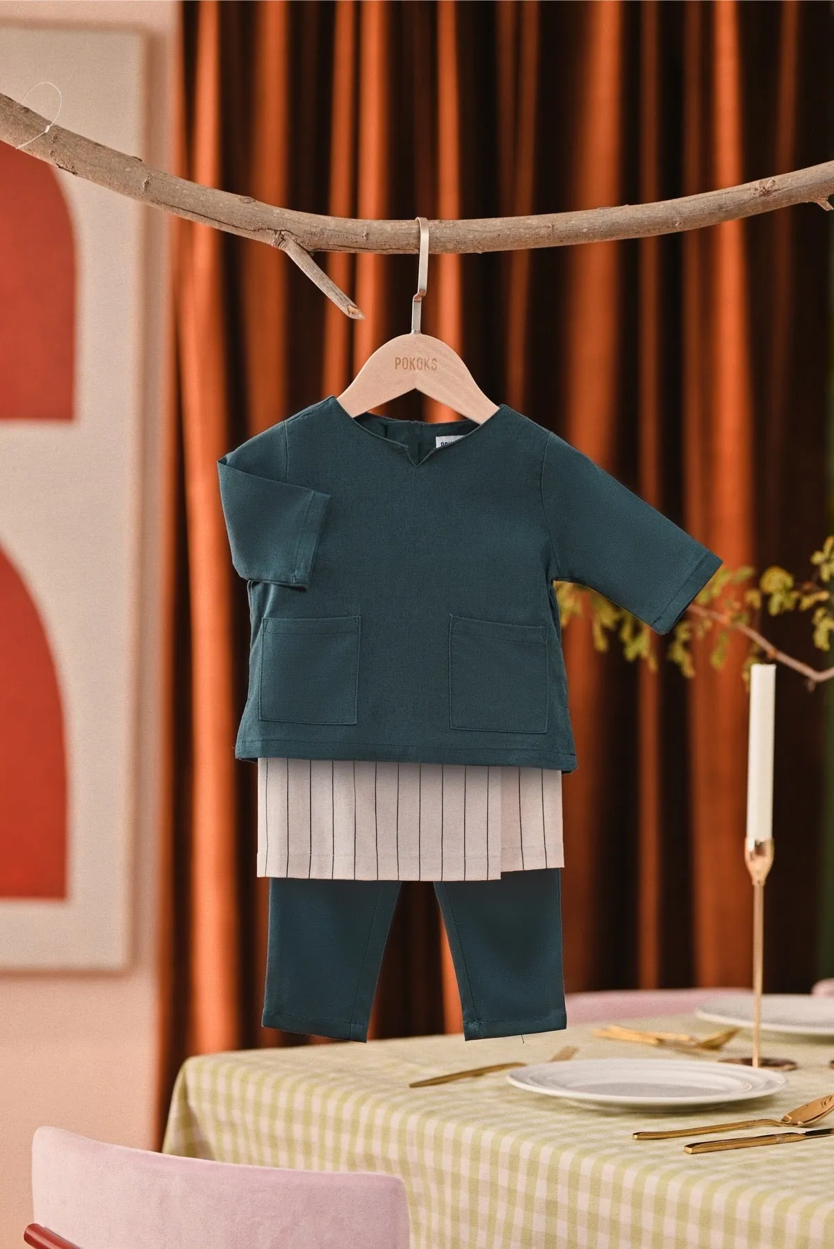 The Capai Babies Kurta - Emerald Green