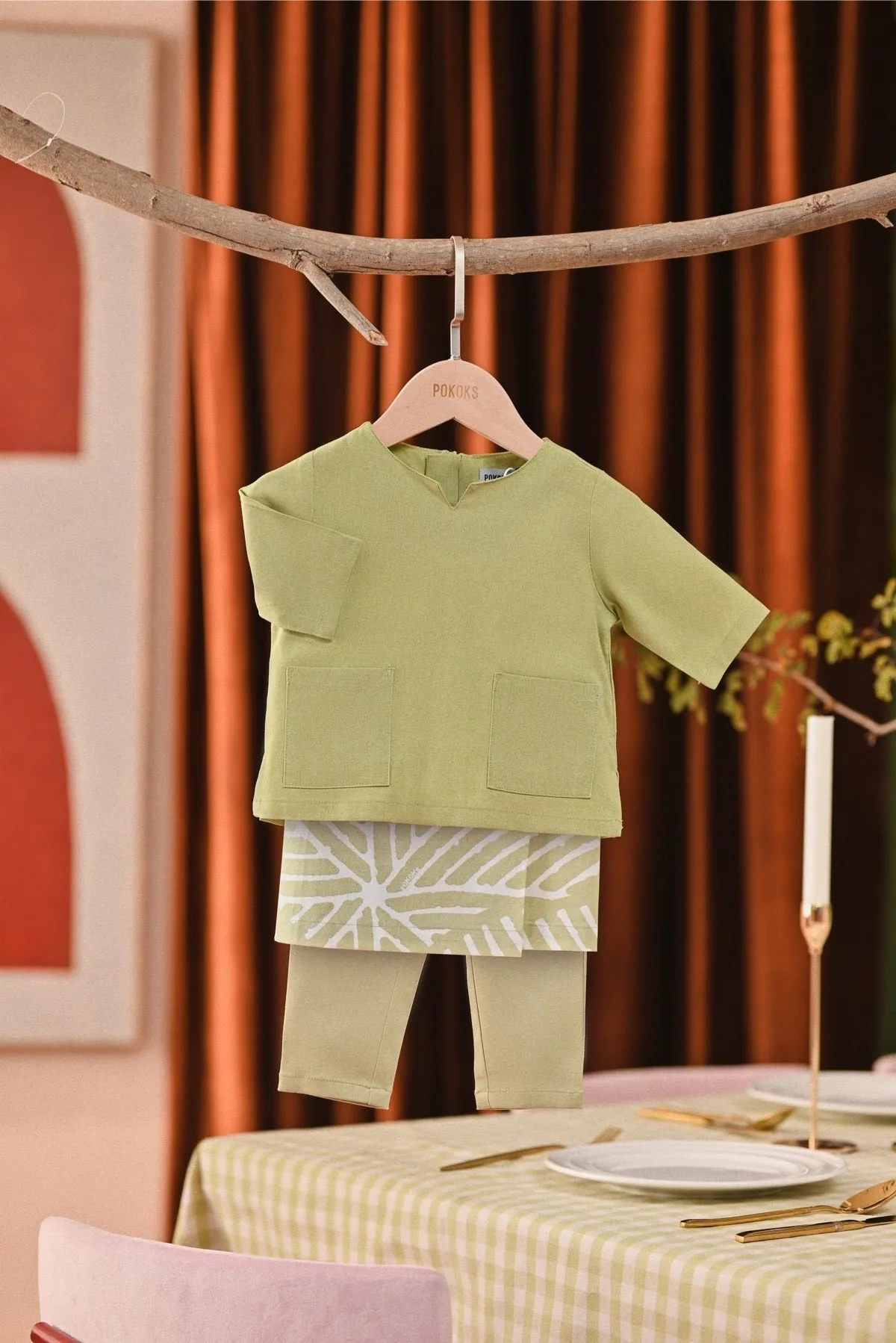 The Capai Babies Kurta - Tea Green