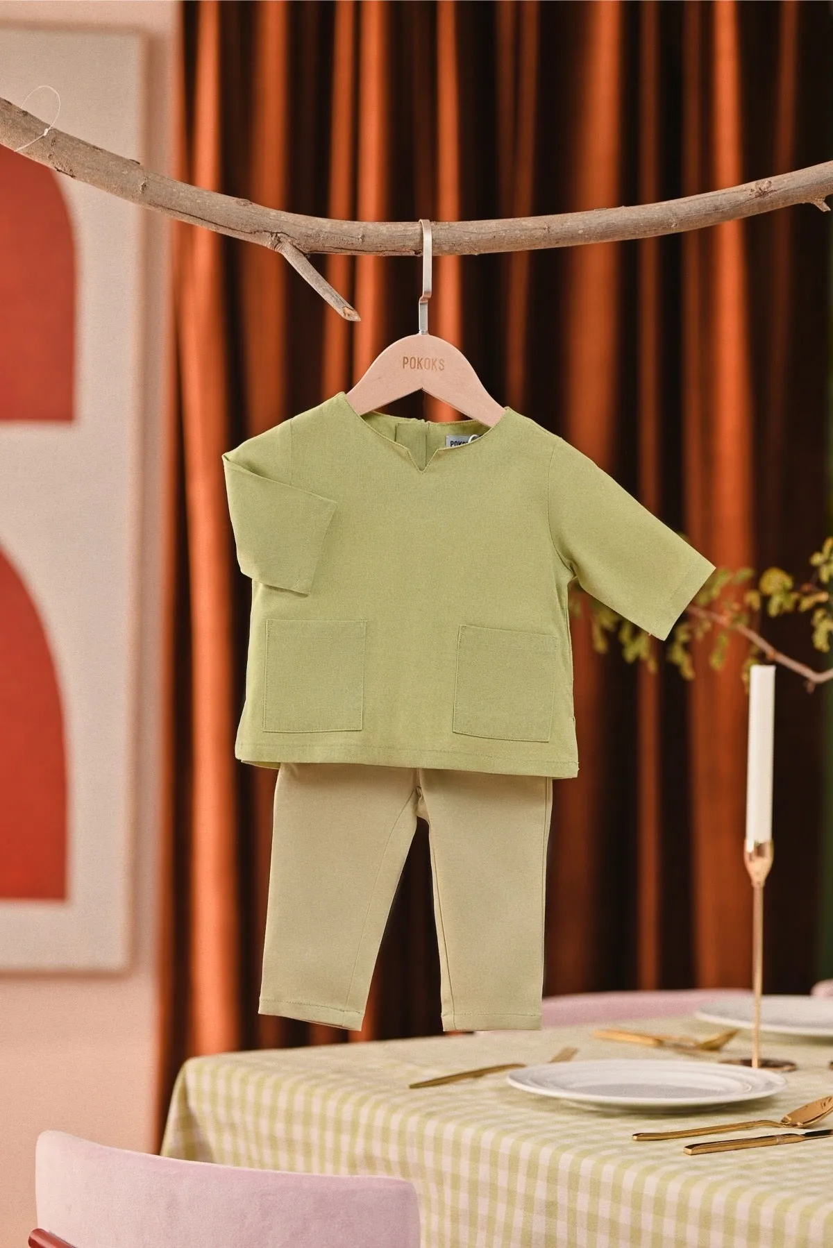 The Capai Babies Kurta - Tea Green