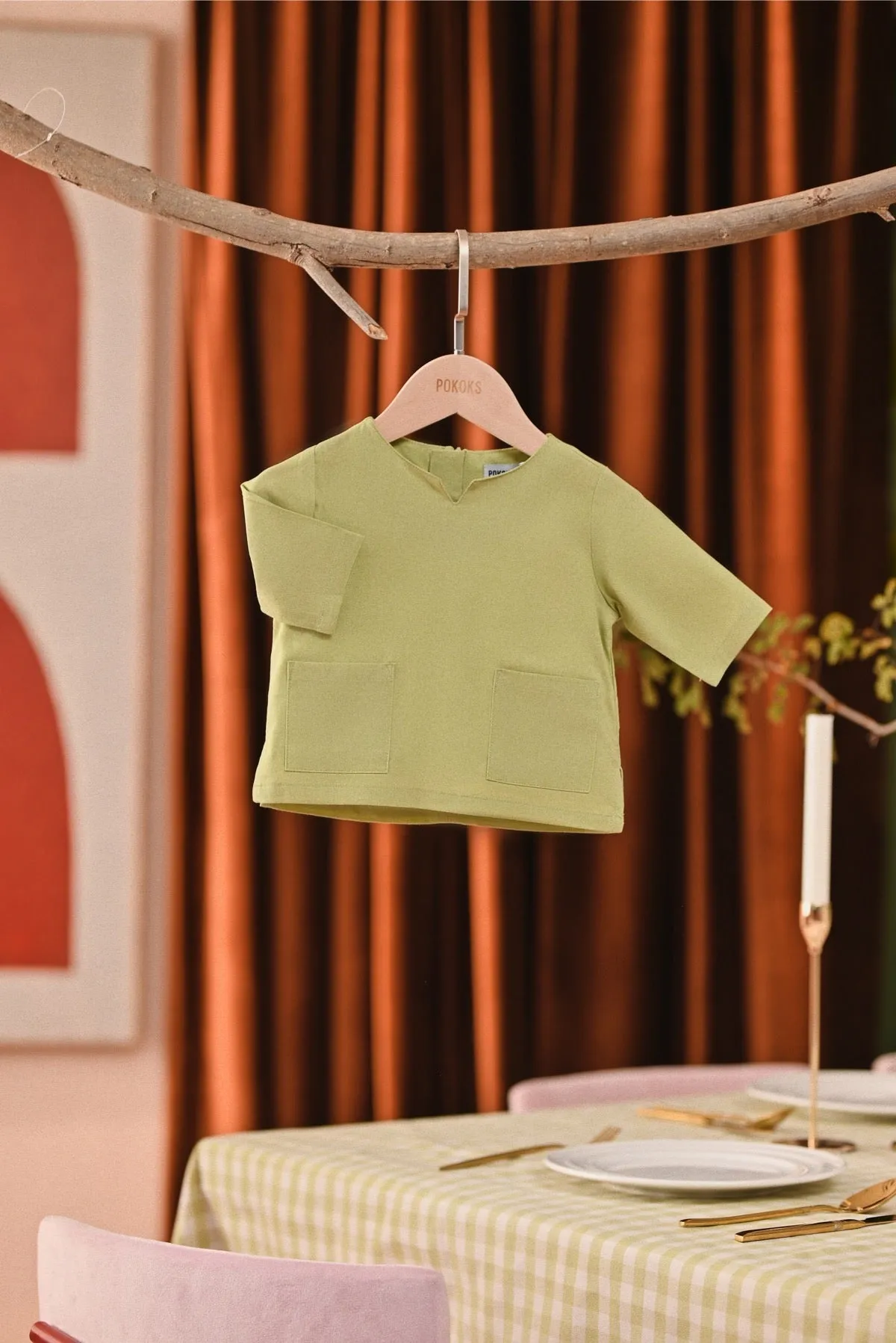 The Capai Babies Kurta - Tea Green