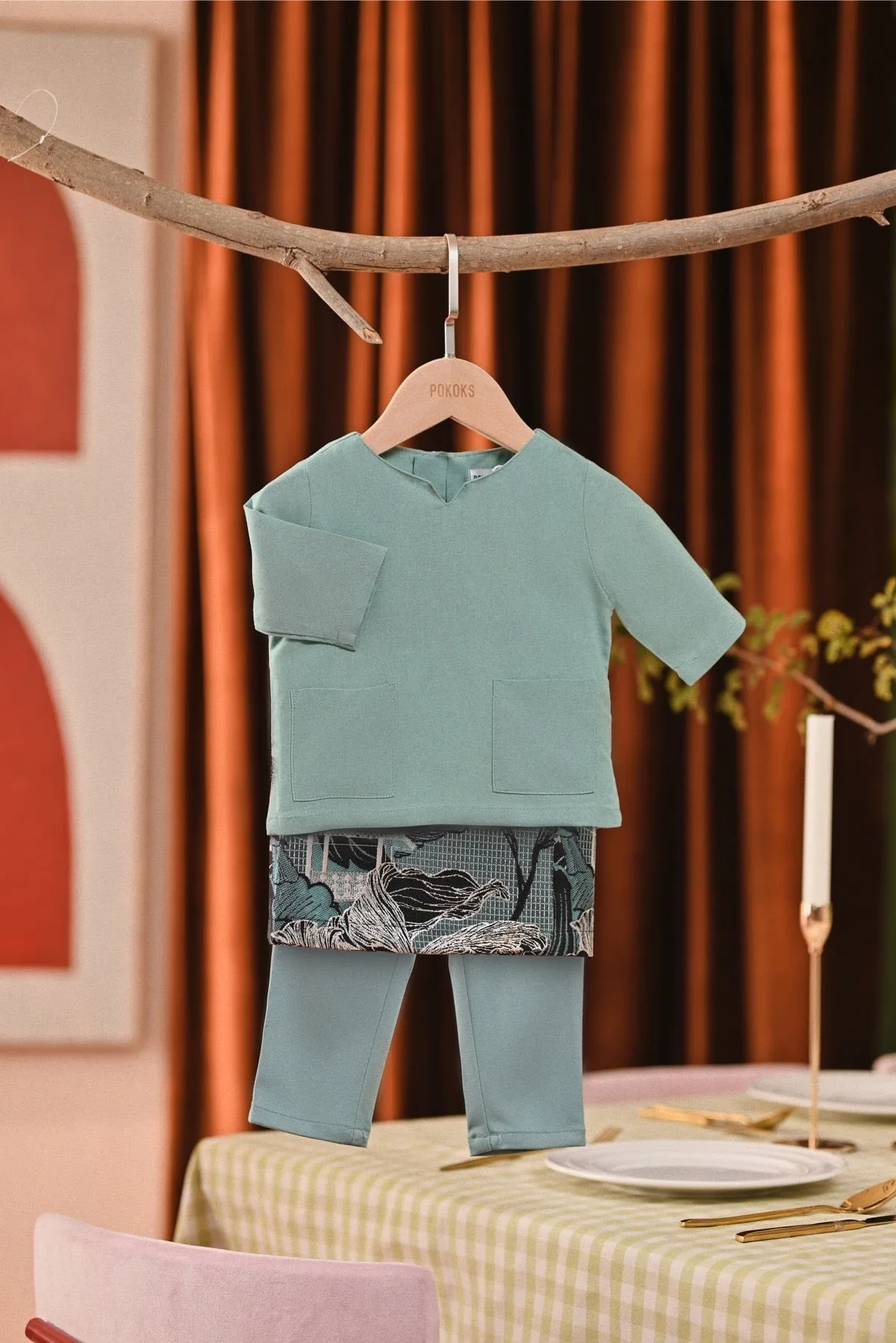 The Capai Babies Kurta - Vegan Green