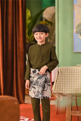The Capai Baju Melayu Top - Olive