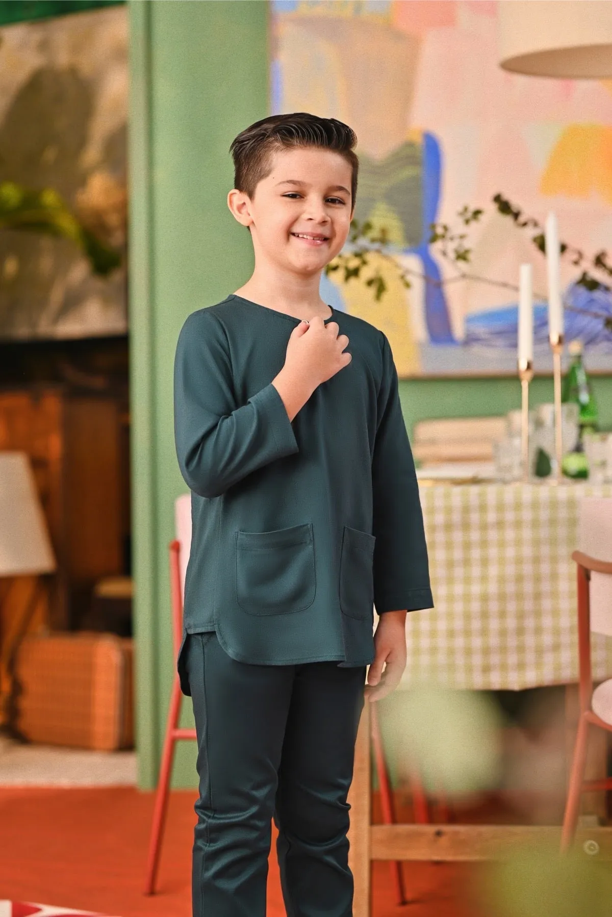 The Capai Kurta - Emerald Green