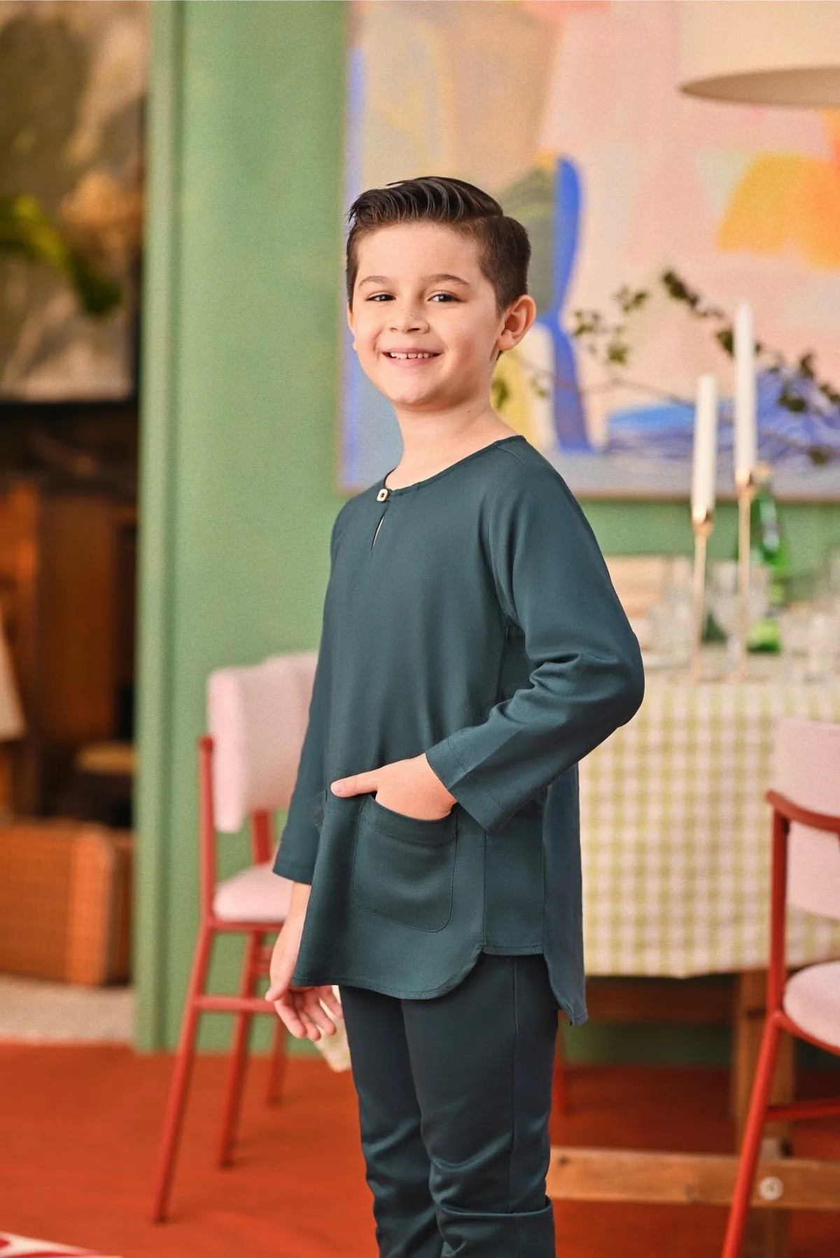 The Capai Kurta - Emerald Green