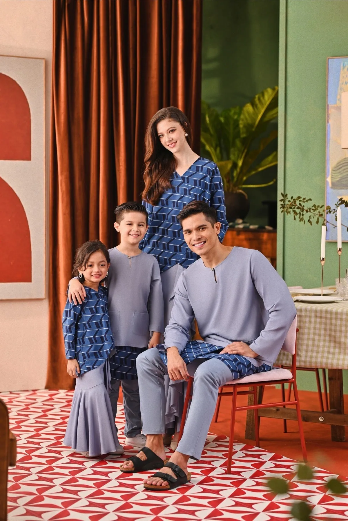 The Capai Kurta - Light Pigeon Blue