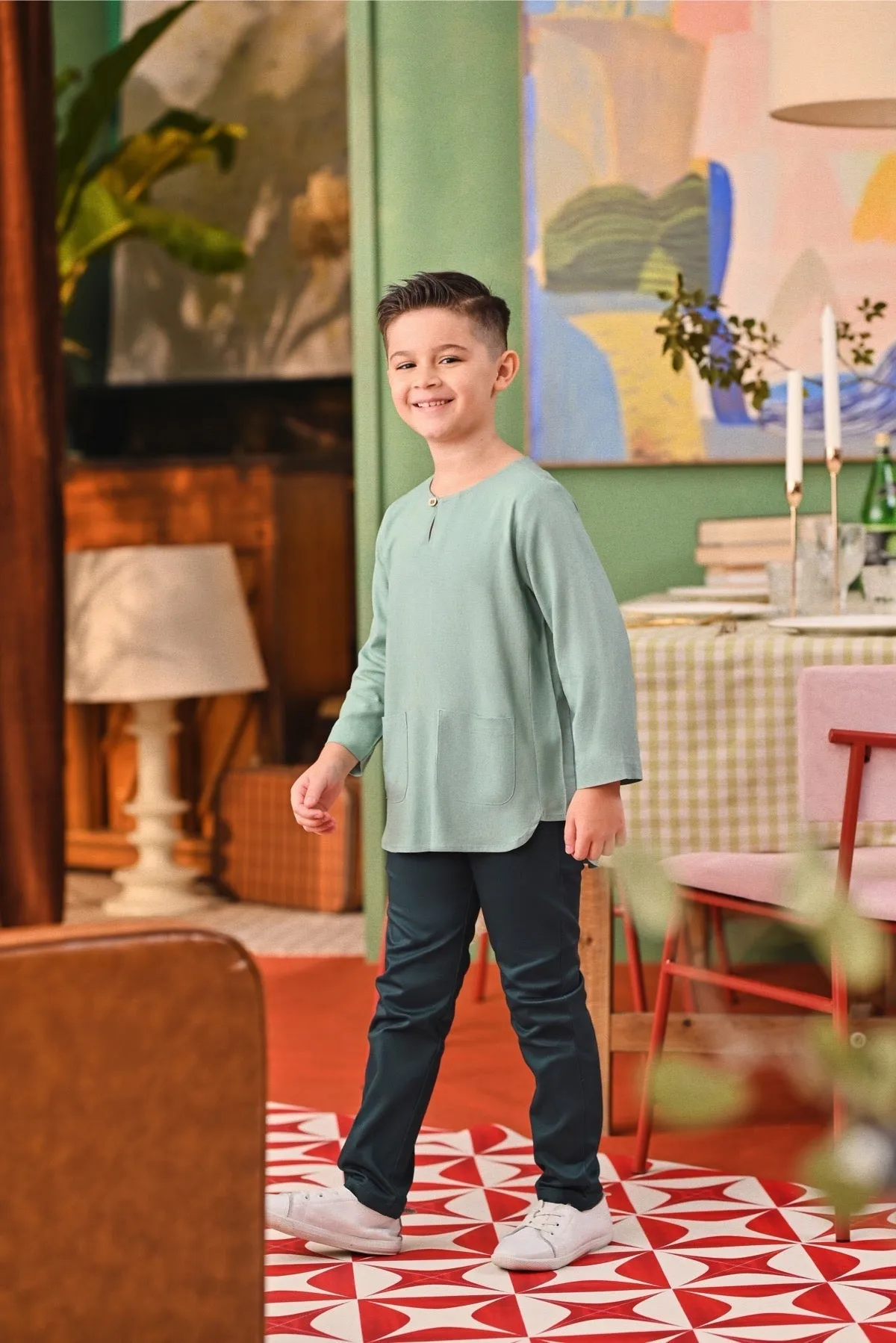 The Capai Kurta - Vegan Green