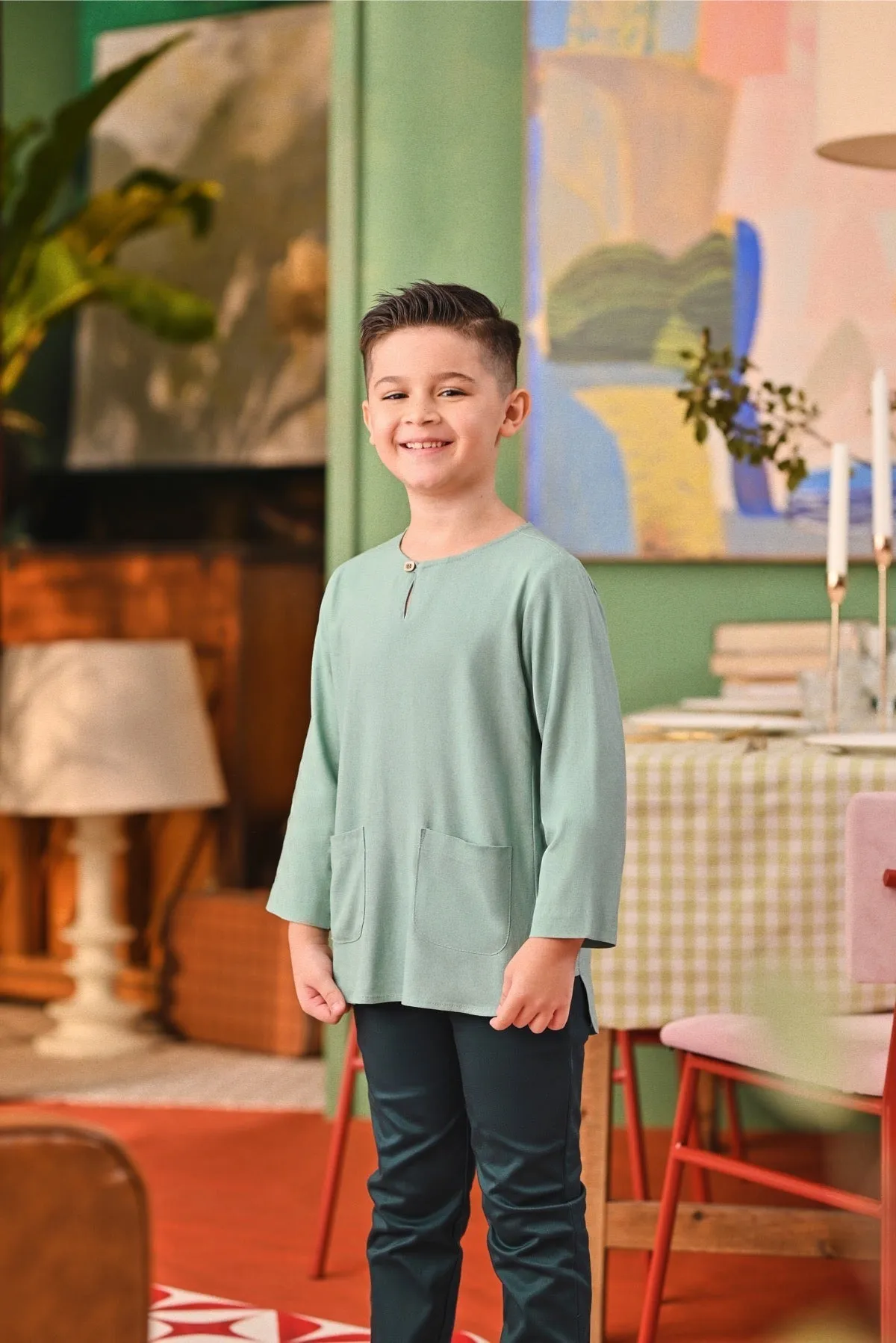 The Capai Kurta - Vegan Green