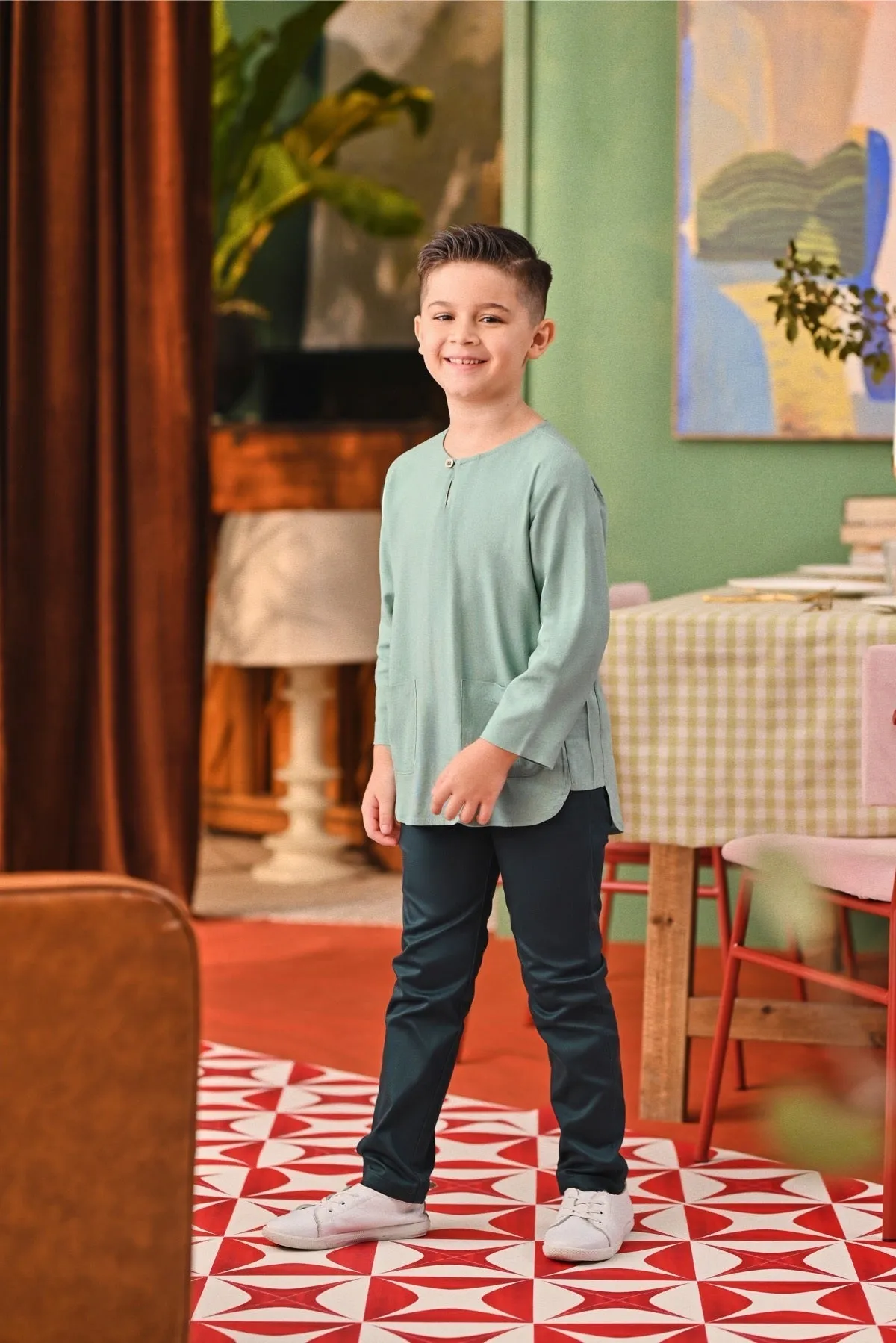 The Capai Kurta - Vegan Green