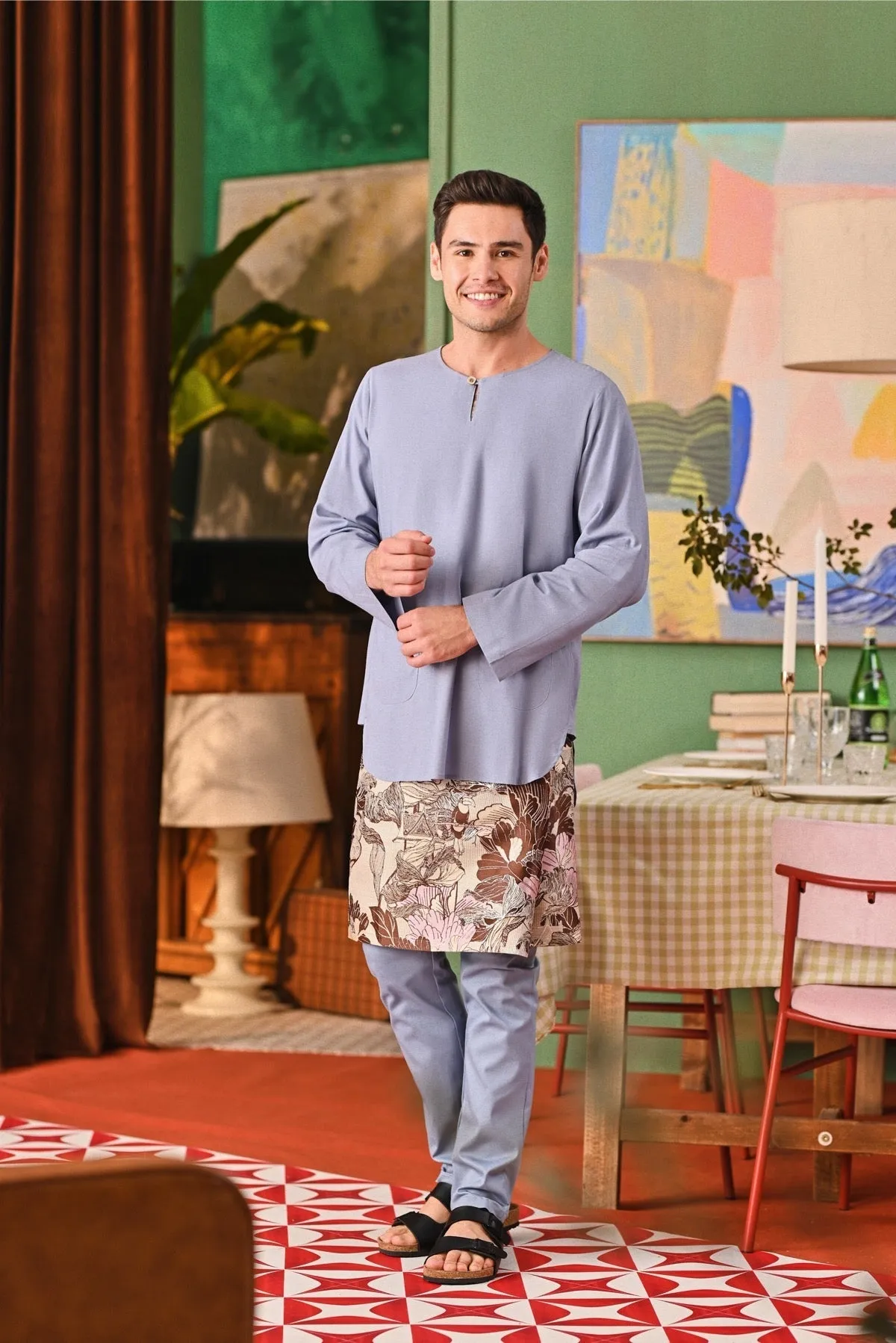 The Capai Men Kurta - Light Pigeon Blue