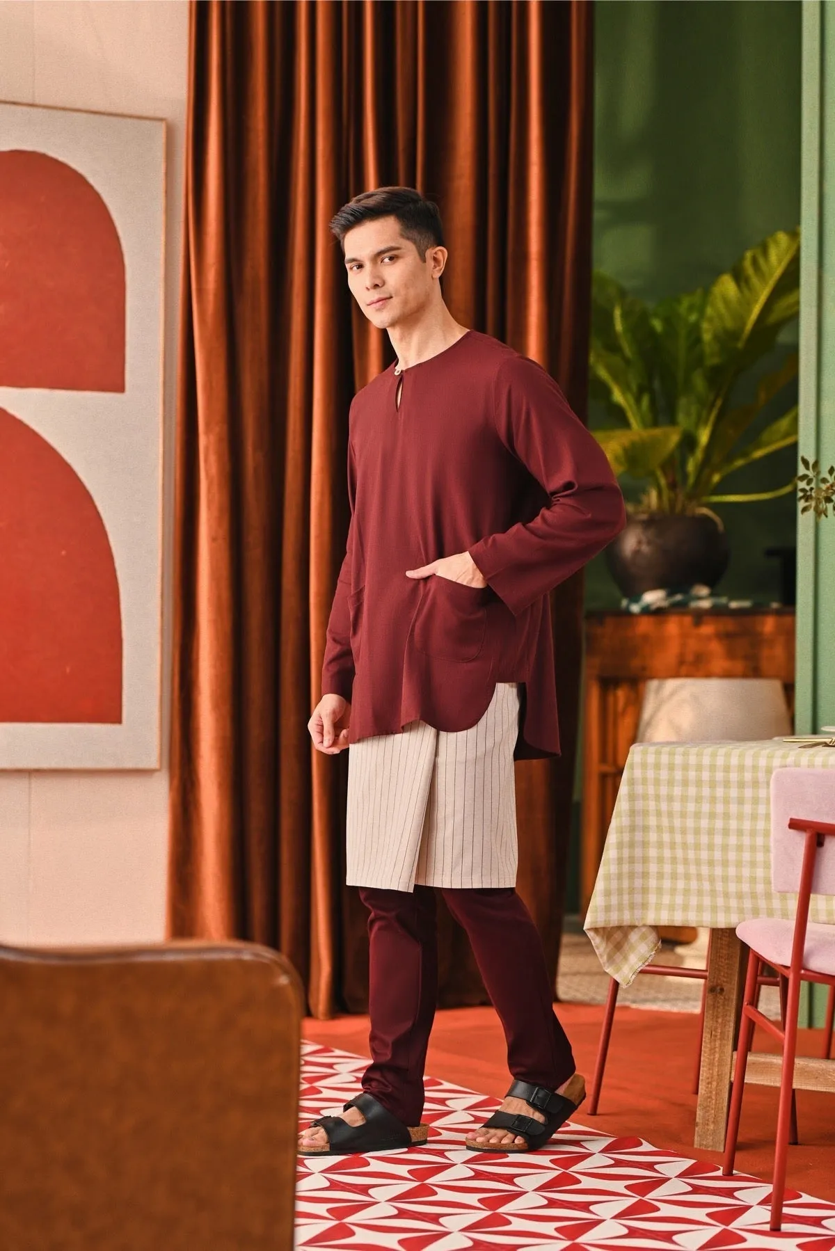 The Capai Men Kurta - Mangosteen