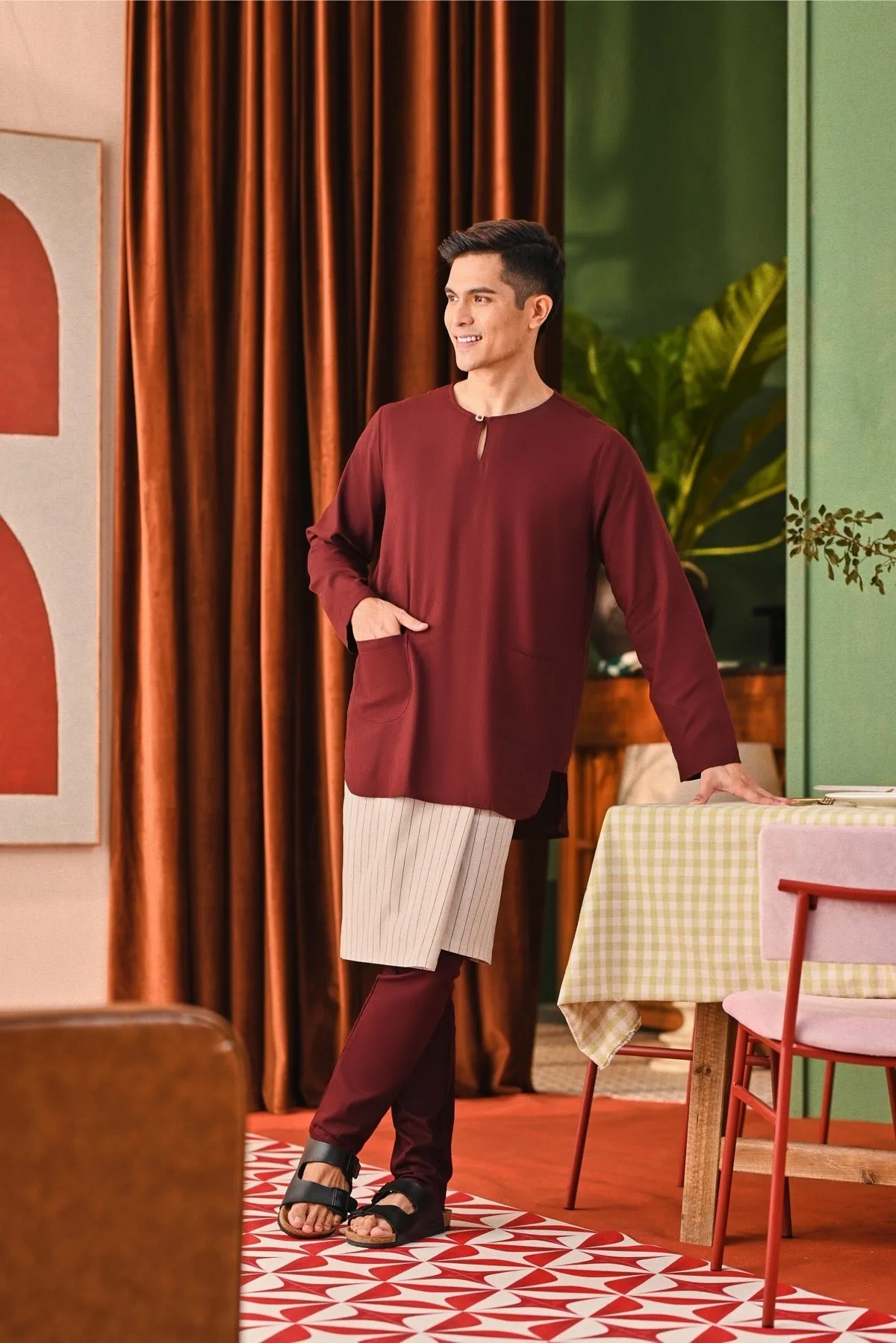The Capai Men Kurta - Mangosteen