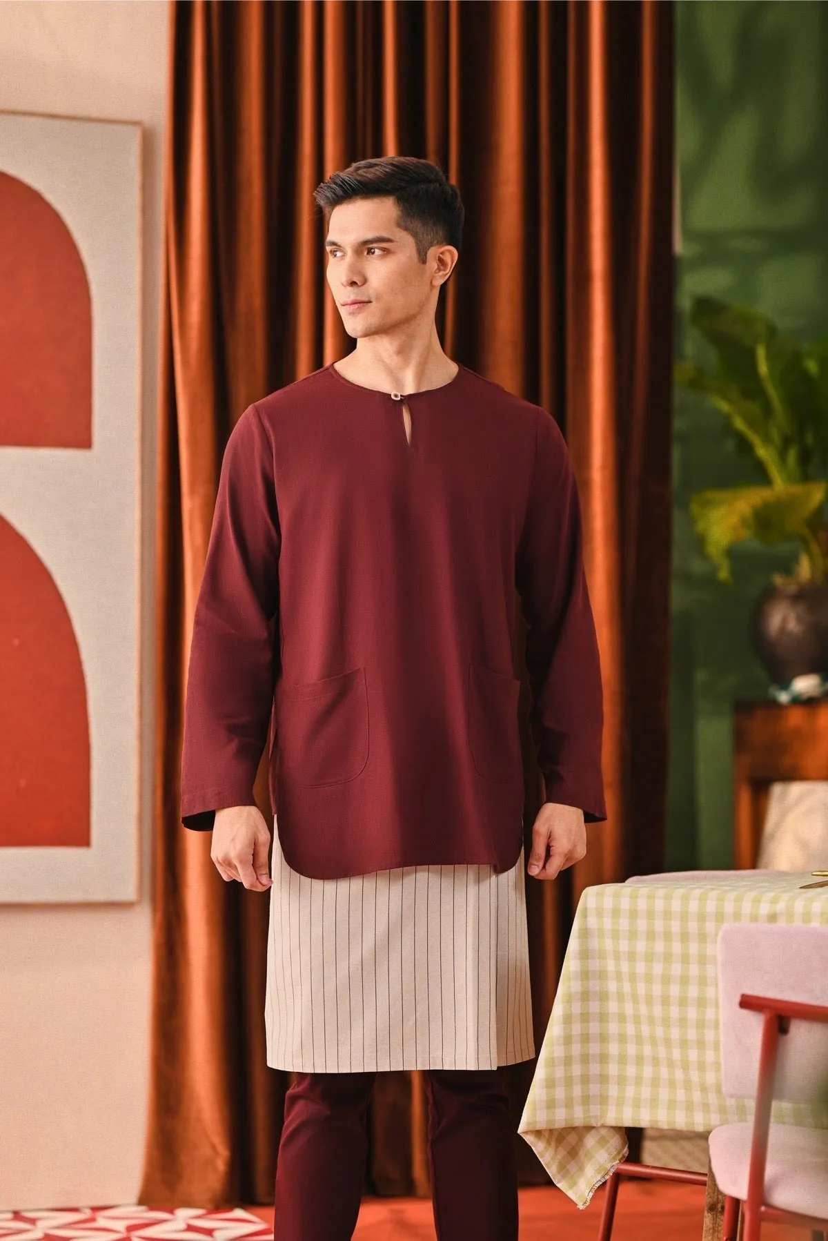 The Capai Men Kurta - Mangosteen