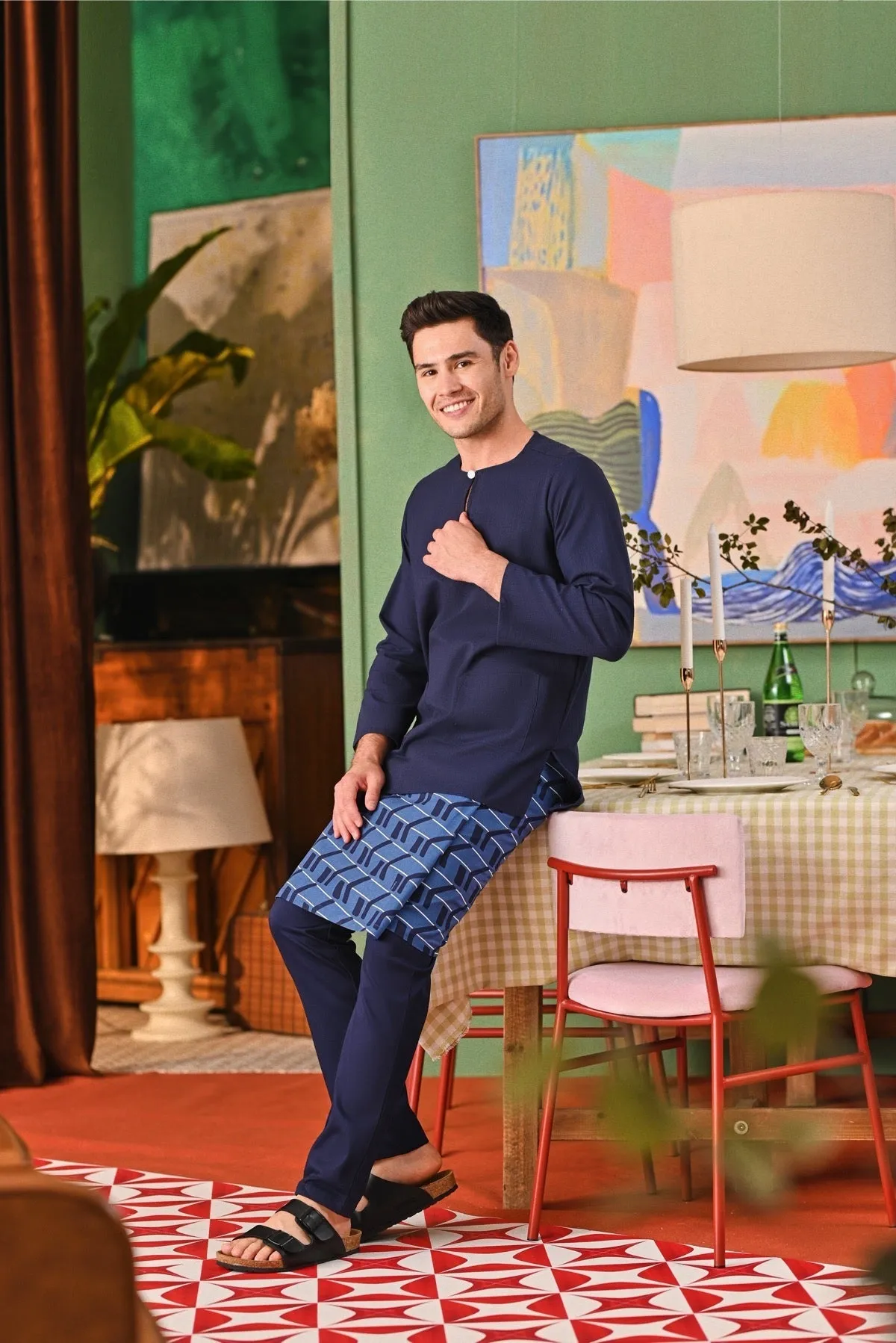 The Capai Men Kurta - Navy Blue