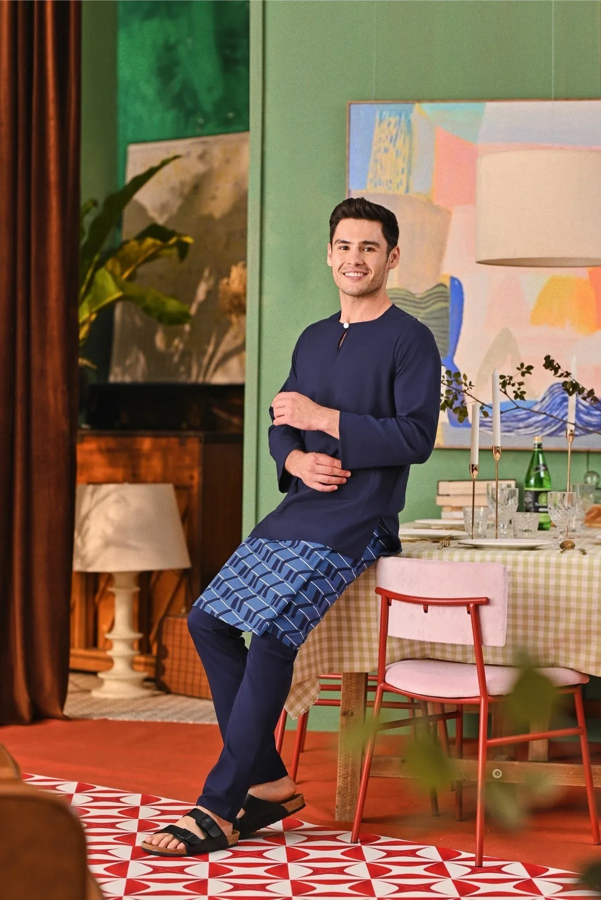 The Capai Men Kurta - Navy Blue
