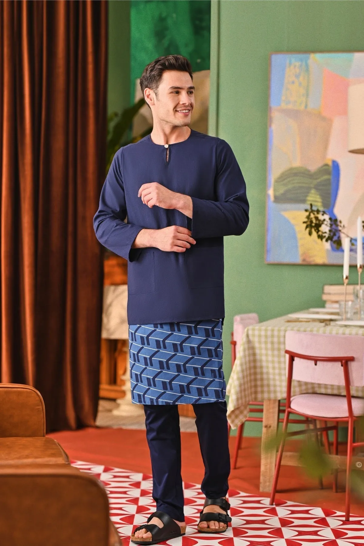 The Capai Men Kurta - Navy Blue