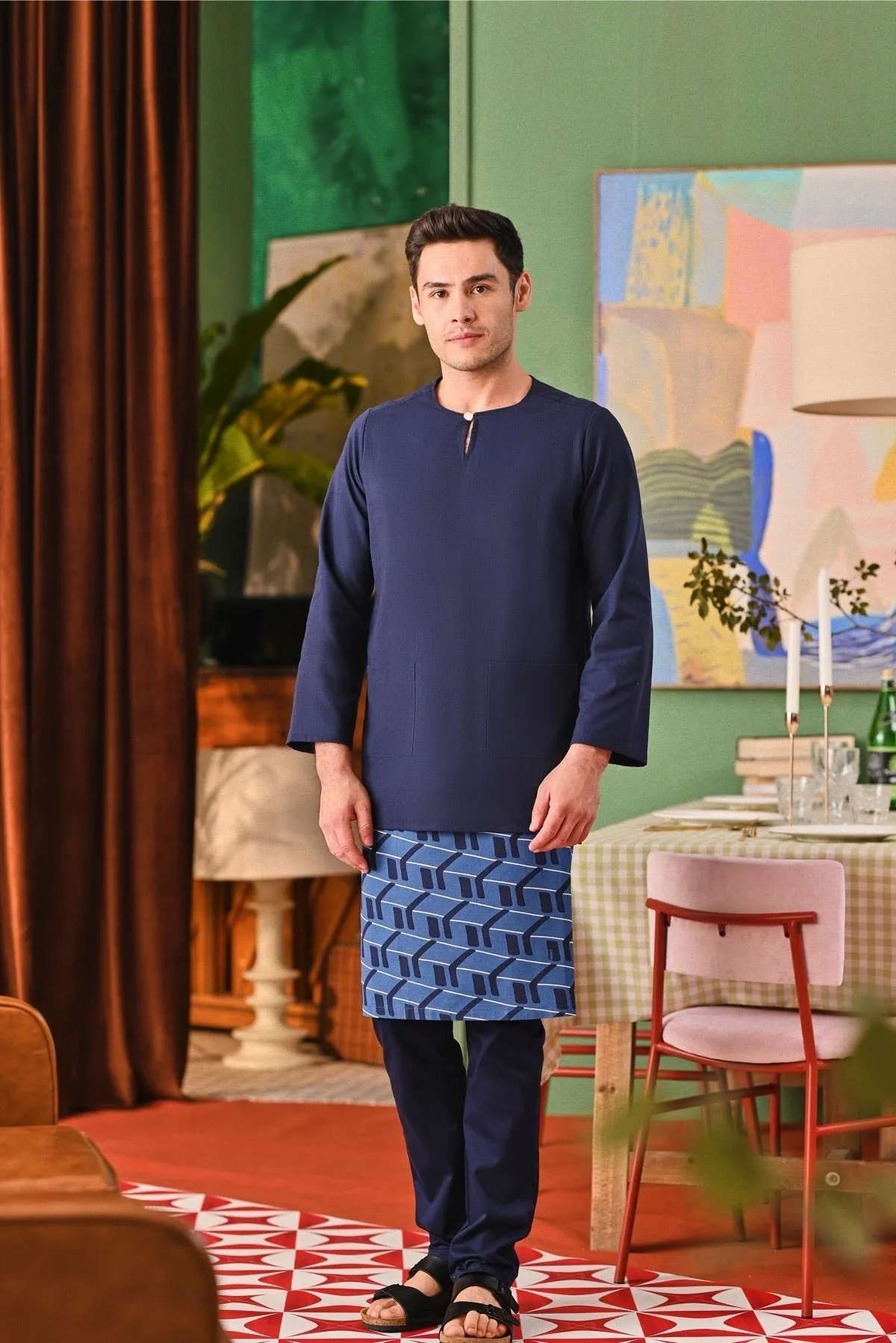 The Capai Men Kurta - Navy Blue