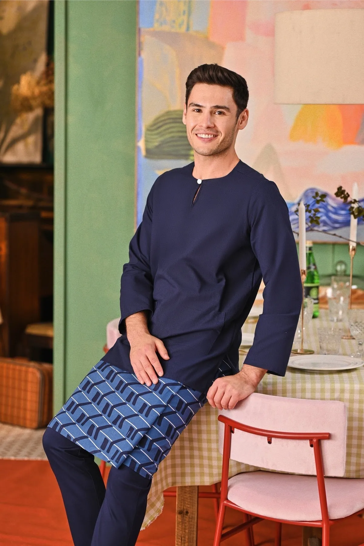 The Capai Men Kurta - Navy Blue
