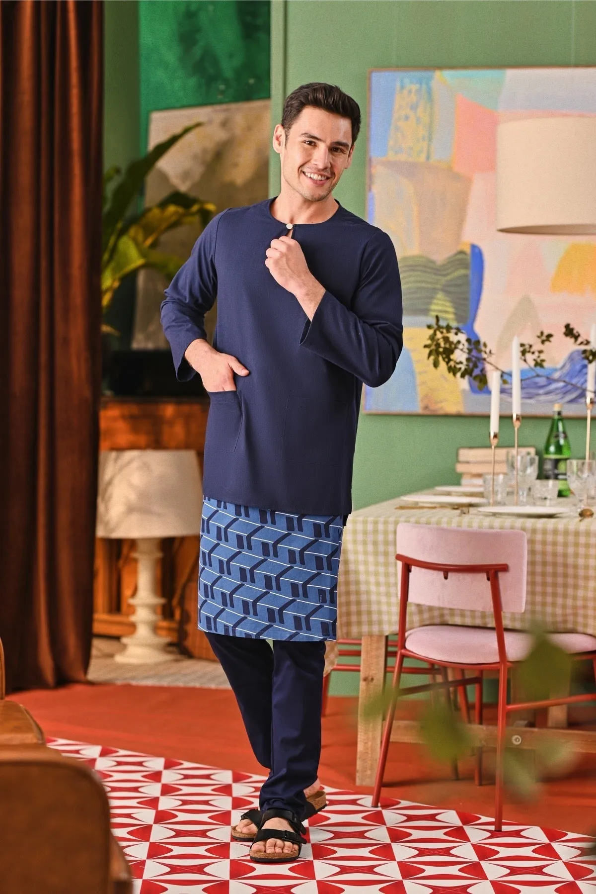 The Capai Men Kurta - Navy Blue